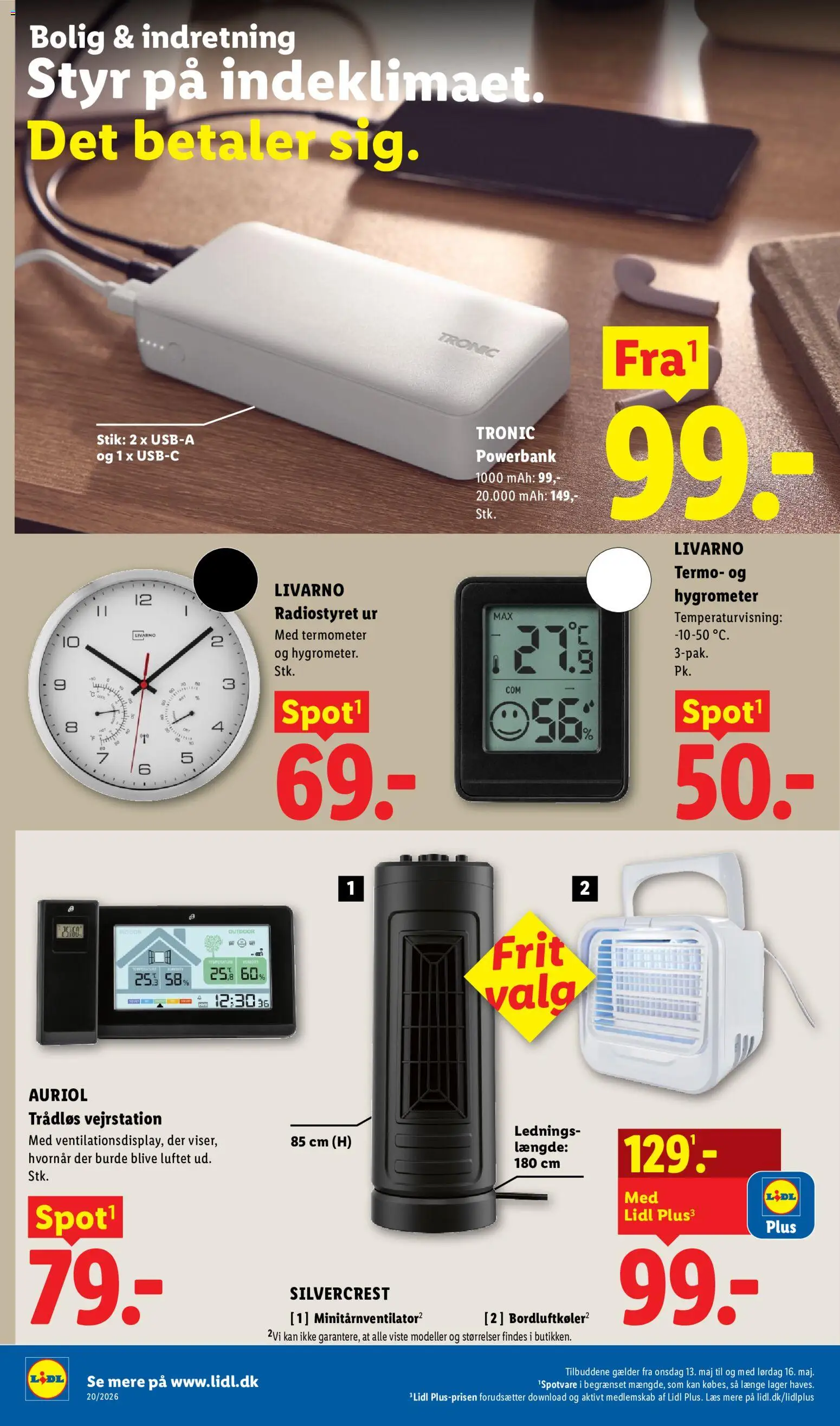 Lidl tilbudsavis – gyldig fra 10.05.2026 | Side: 17 | Produkter: Powerbank, Stik, Termometer, Ur