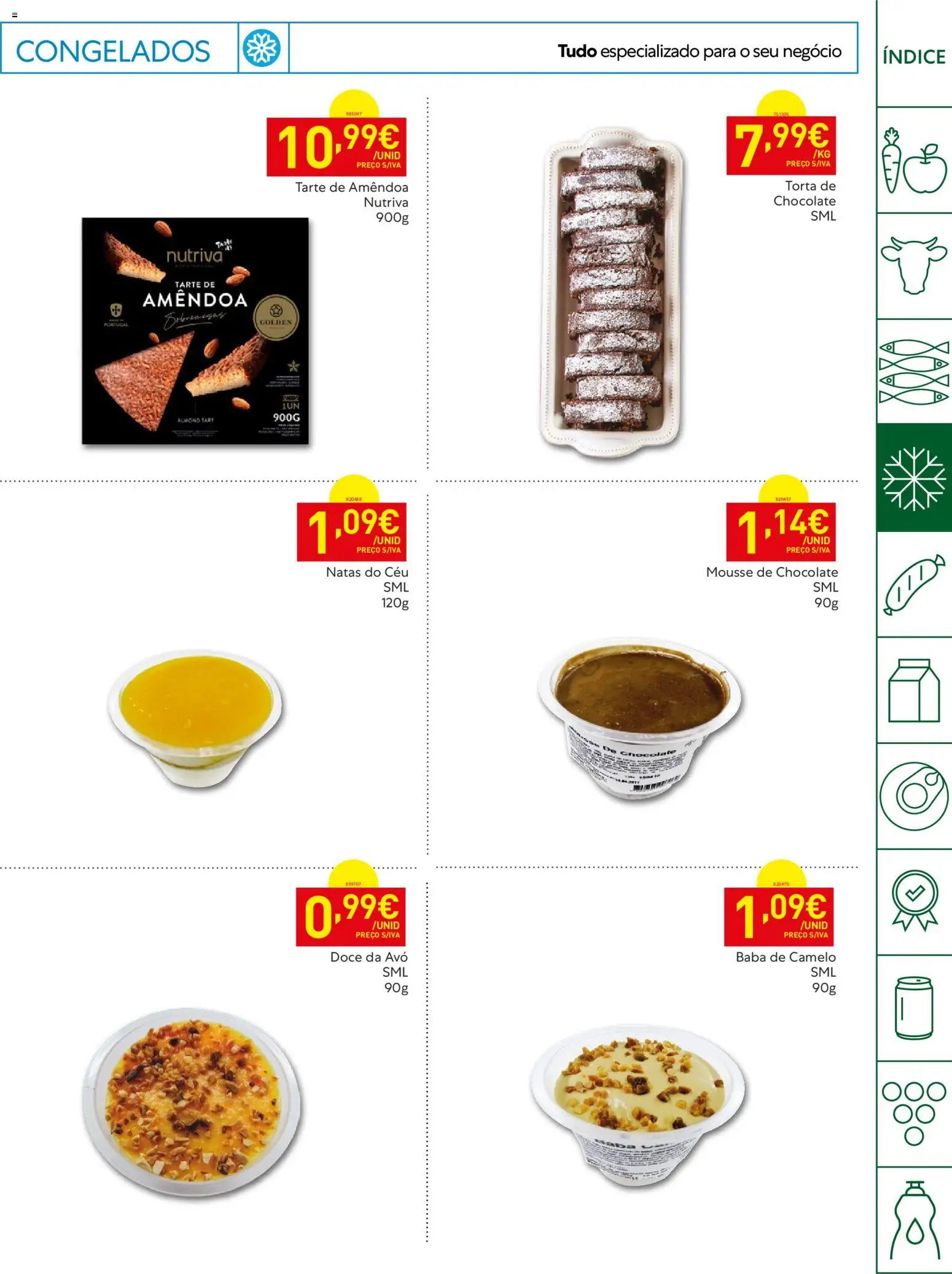Recheio Horeca │ válido de 19.05.2026 | Página: 11 | Produtos: Mousse de chocolate, Tarte, Torta, Natas