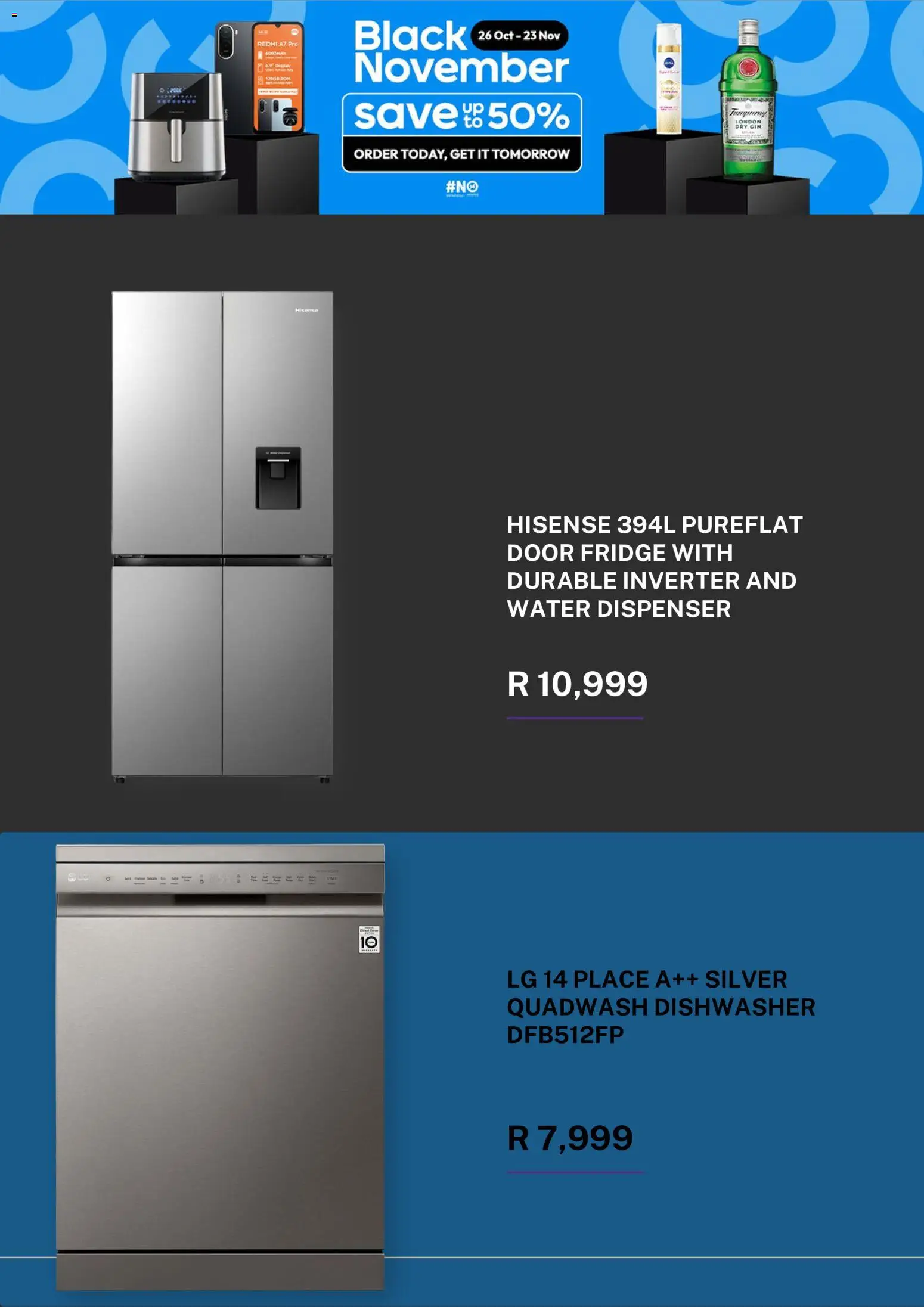 New Takealot catalogue – valid from 26/10/2026 | Page: 2 | Products: Dishwasher, Fridge, Water
