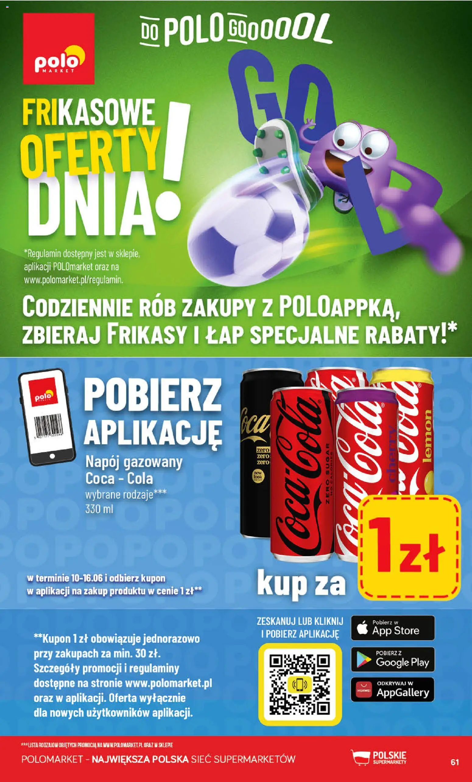 POLOmarket gazetka od 10.06.2026 | Strona: 61 | Produkty: Coca cola