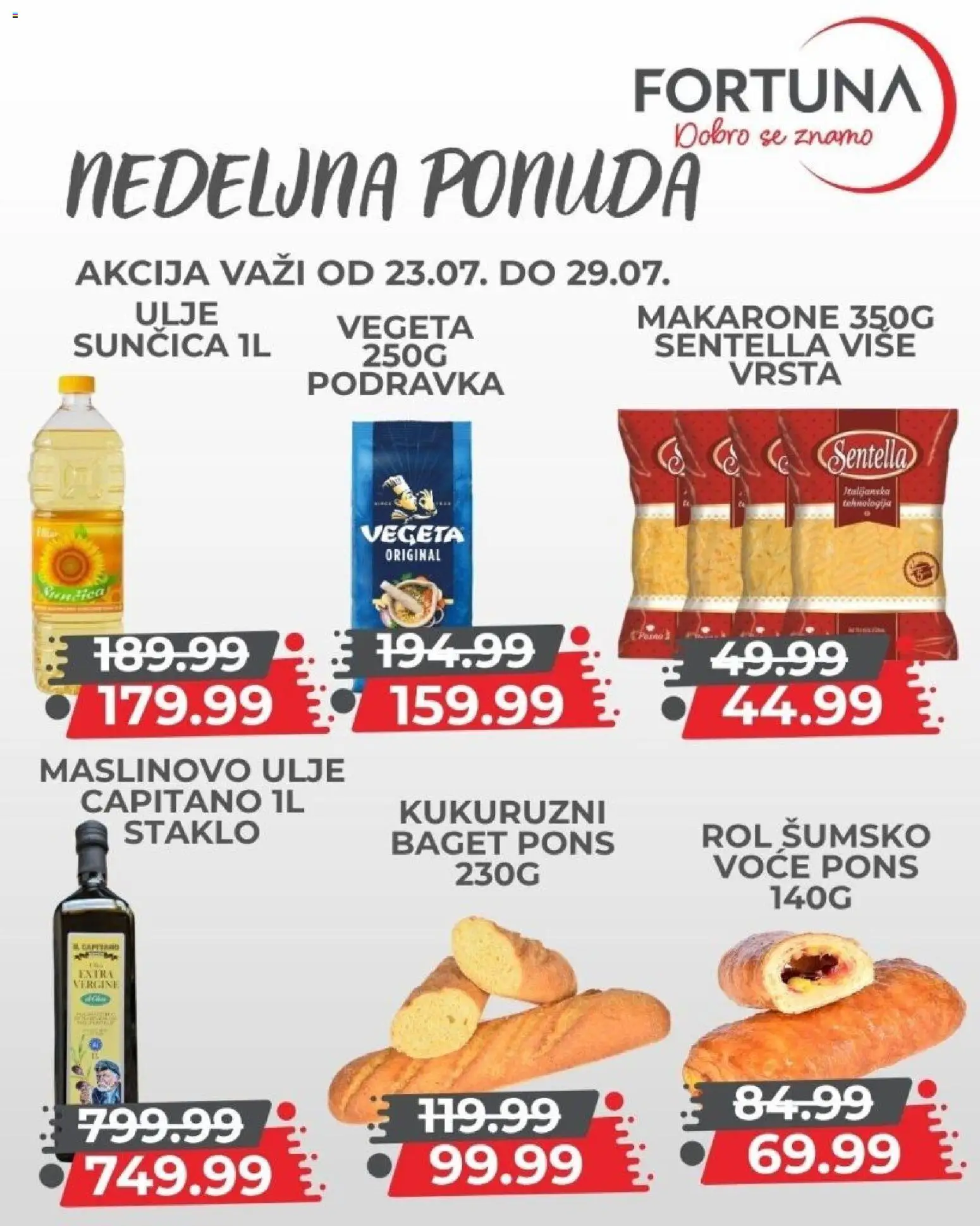 Fortuna Market katalog - važi od 23.07.2026 | Strana: 6 | Proizvode: Baget, Podravka, Ulje, Maslinovo ulje
