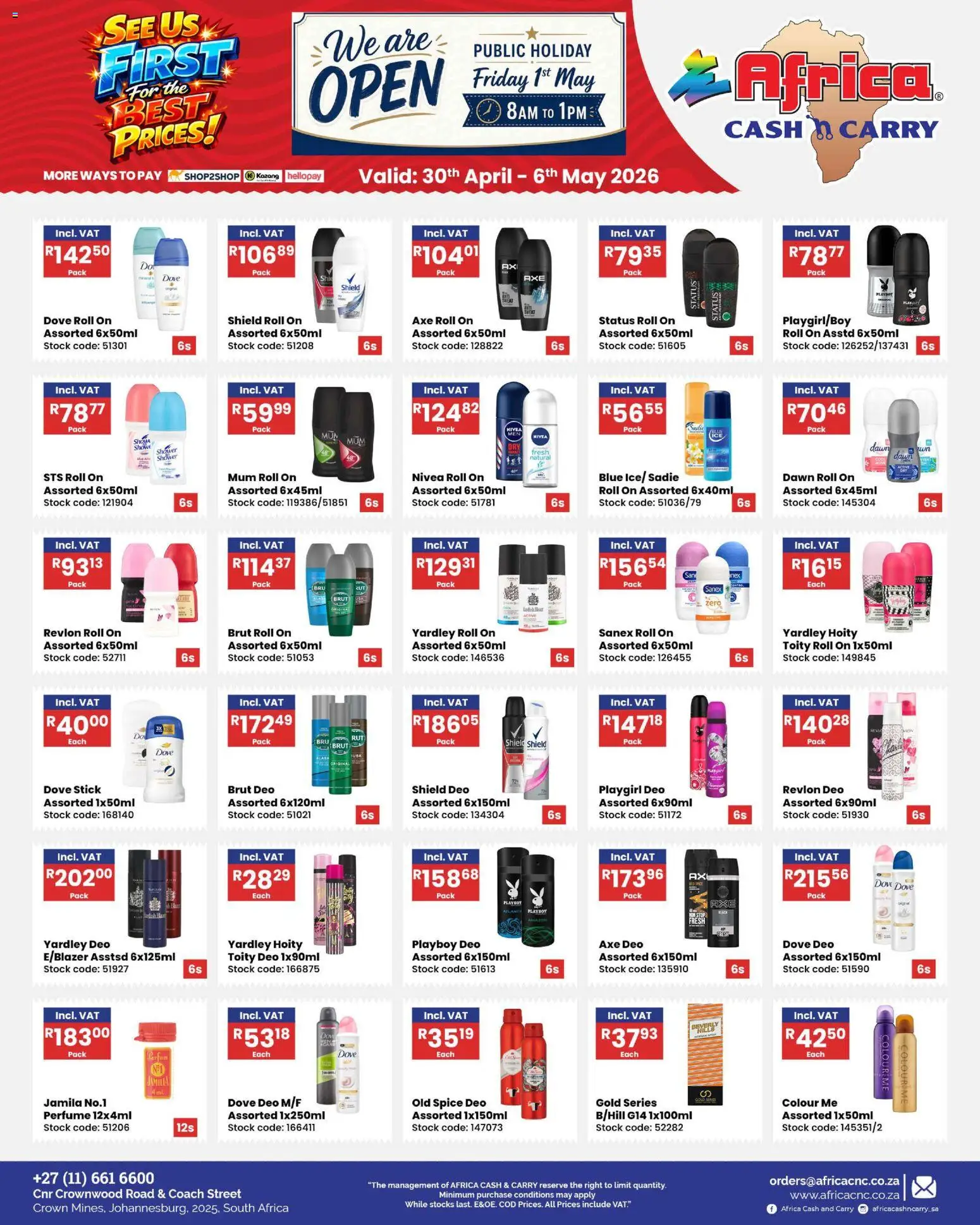 Africa Cash & Carry Specials | 30/04/2026 | How to get a limited discount? Save today! | South Africa
