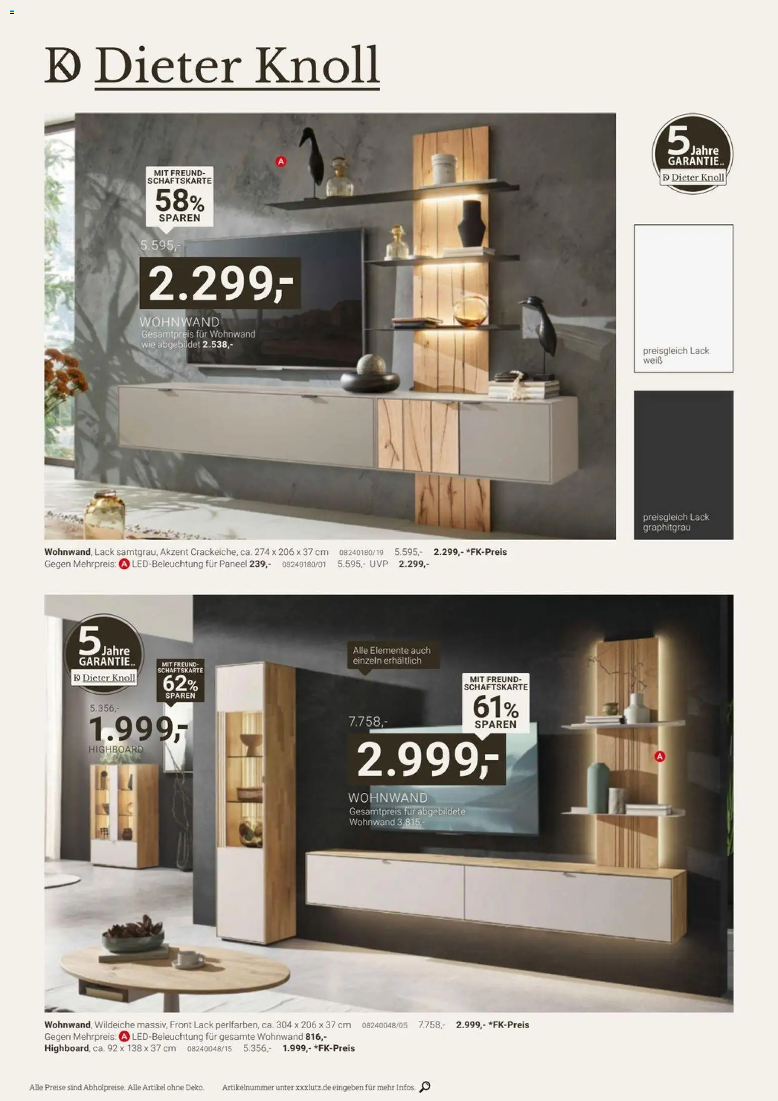 XXXLutz Dieter Knoll Spezial – gültig ab 01.08.2026 | Seite: 10 | Produkte: Wohnwand, HIghboard