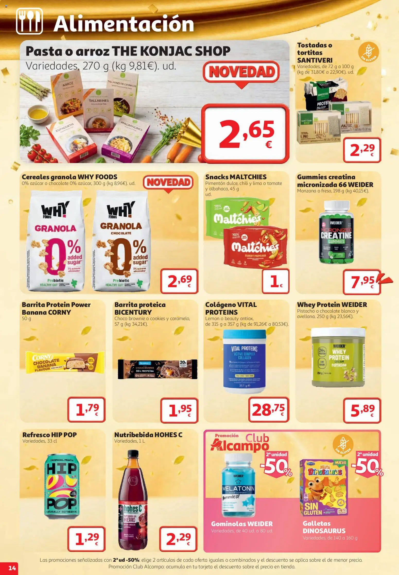 Alcampo folleto Fuenlabrada │ válido desde el 22/10/2026 | Página: 14 | Productos: Lima, Snacks, Espaguetis, Espinacas