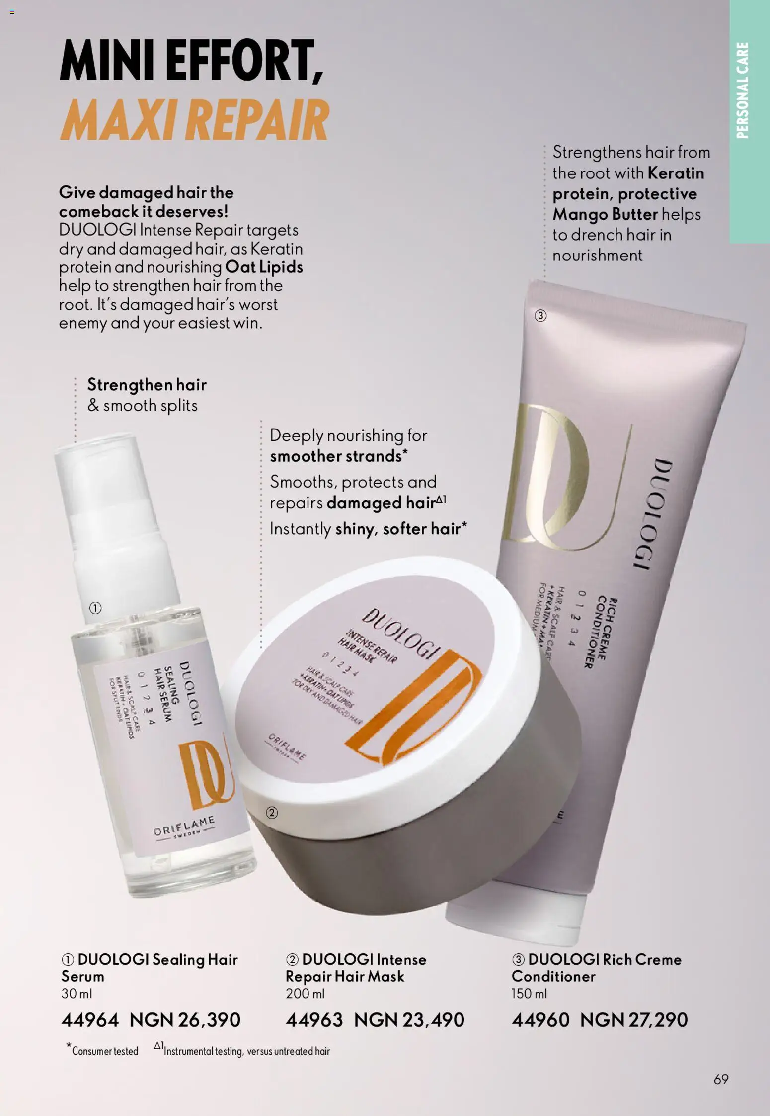 Oriflame Catalogue 2/2026 valid from 01.04.2026 | Page: 69 | Products: Butter, Hair mask, Mango, Mask