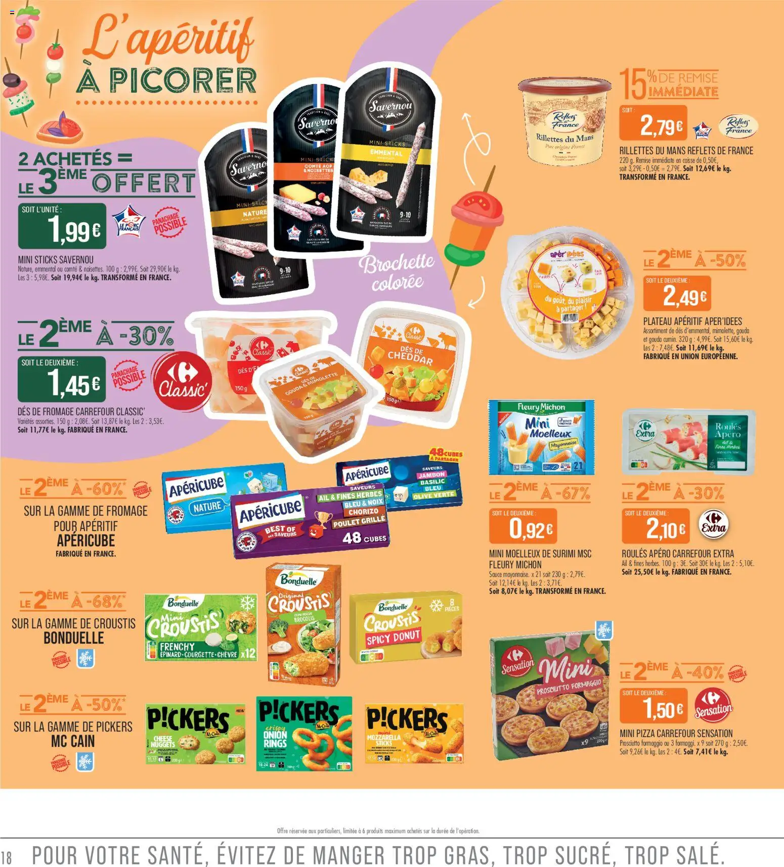 {H1} | Page: 18 | Produits: Noisettes, Mayonnaise, Pizza, Cheddar