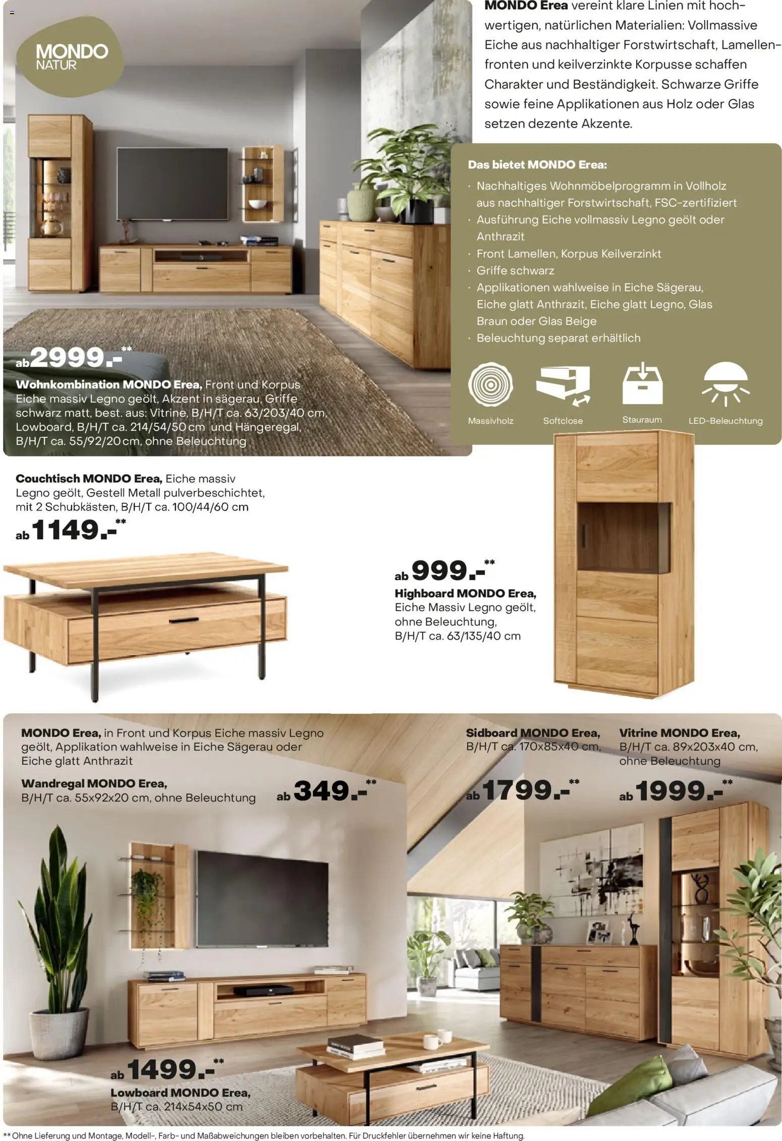 Ostermann Mondo Herbstprospekt 2026 – gültig ab 05.10.2026 | Seite: 9 | Produkte: Lowboard, HIghboard, Wandregal, Vitrine