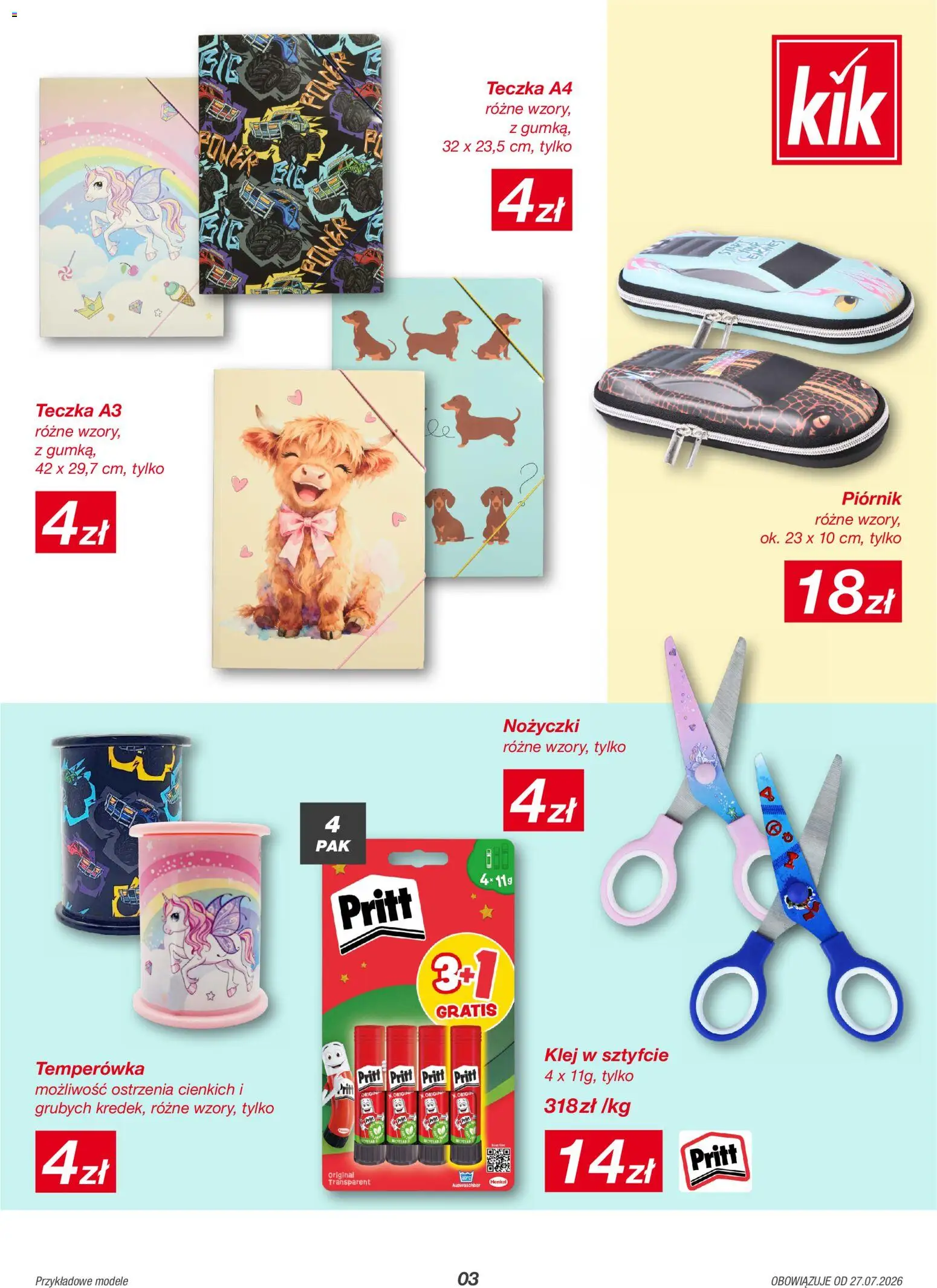 Kik gazetka od 27.07.2026 | Strona: 3 | Produkty: Temperówka