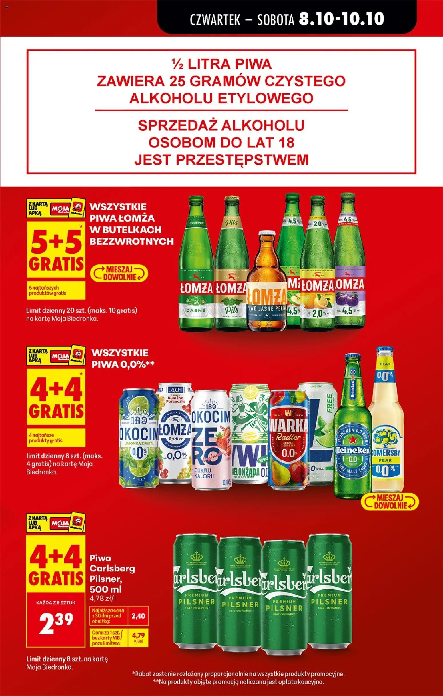 Biedronka Polsko leták - Codziennie niskie ceny od 08.10.2026 | Strana: 9 | Produkty: Heineken, Pilsner, Radler