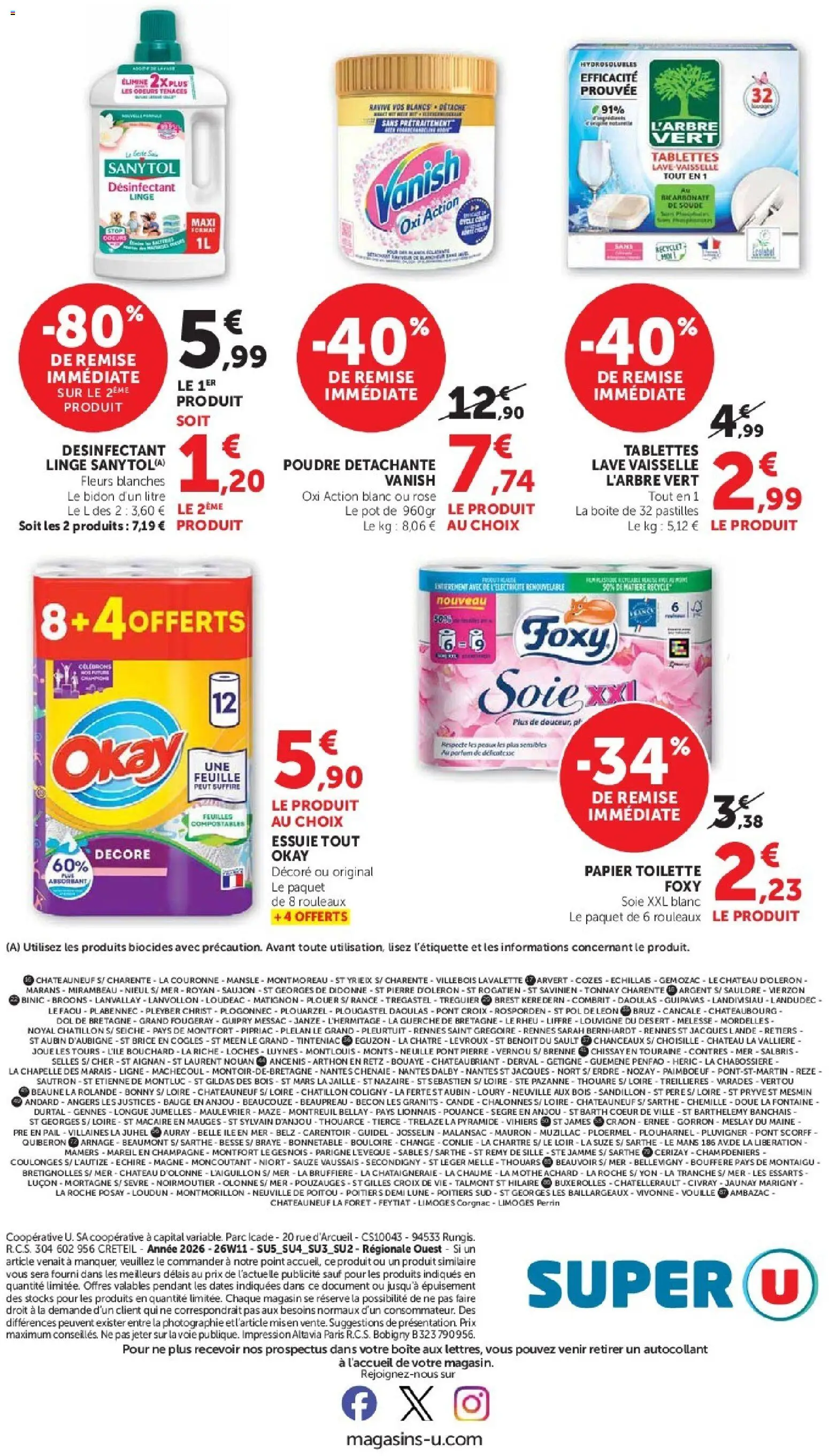 {H1} | Page: 11 | Produits: Vanish, Papier toilette, Fleurs, Jumelles