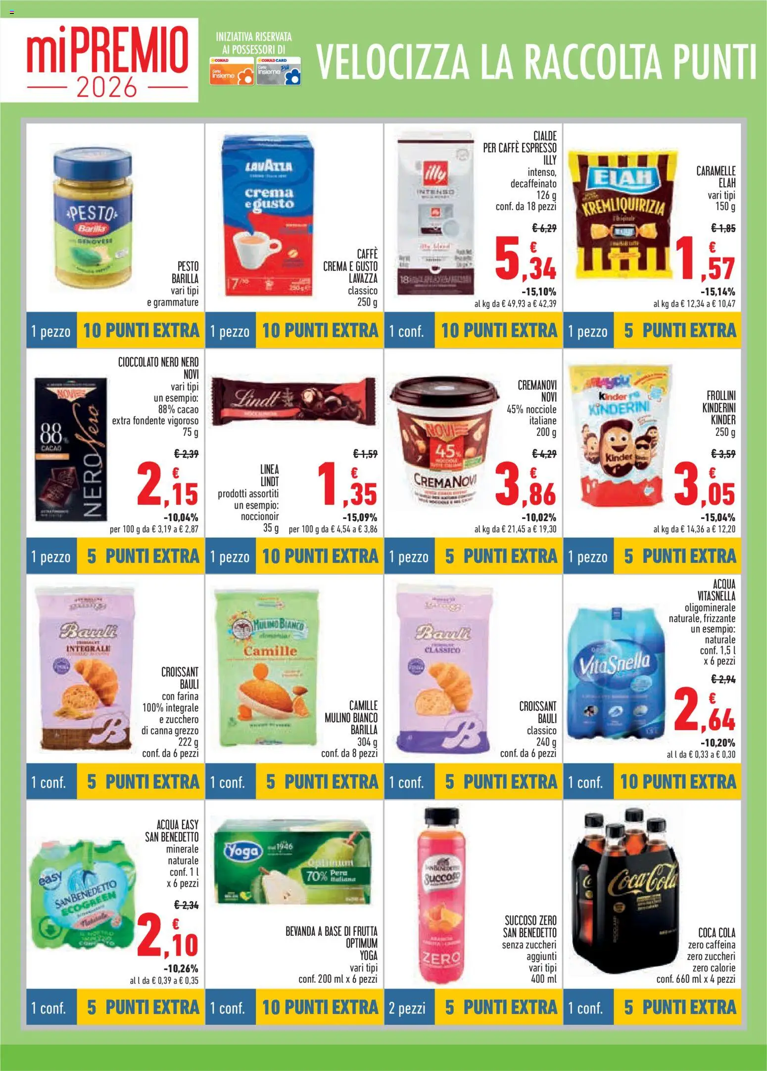 Volantino Conad del 17.06.2026 | Pagina: 6 | Prodotti: Cioccolato, Pesto, Cacao, Coca Cola