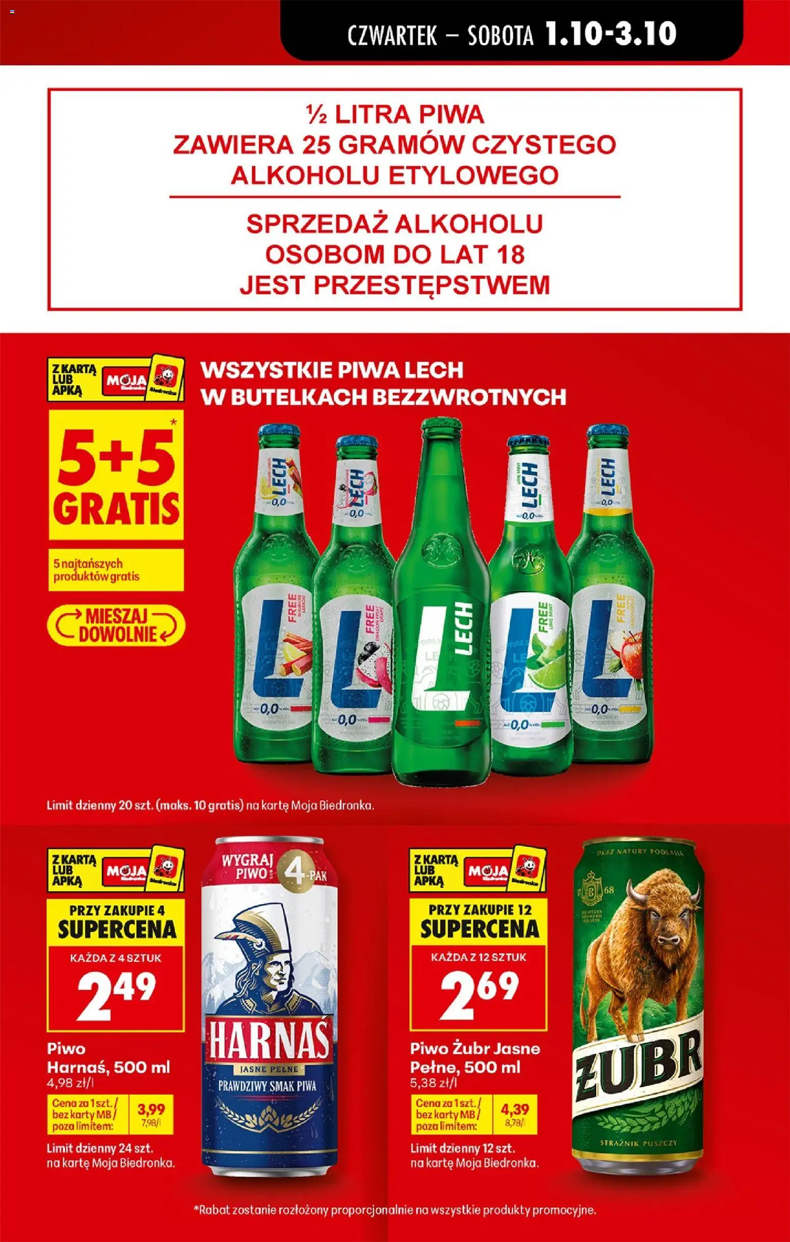 Biedronka Polsko leták - Codziennie niskie ceny od 01.10.2026 | Strana: 11 | Produkty: Zubr, Karty