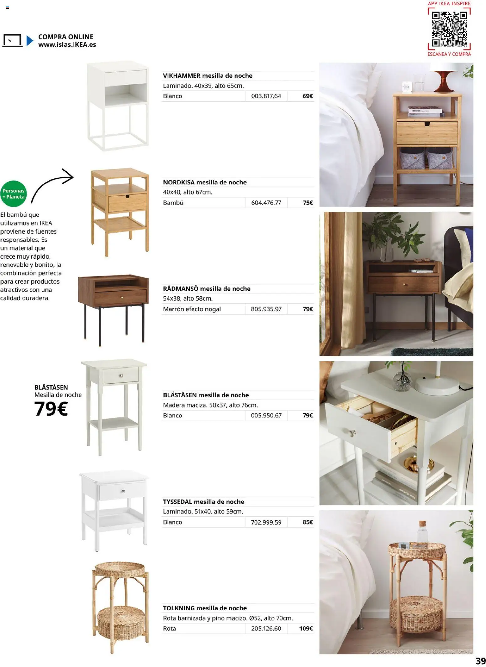 Catálogo IKEA Muebles para el dormitorio │ válido desde el 01/02/2026 | Página: 39 | Productos: Mesilla de noche