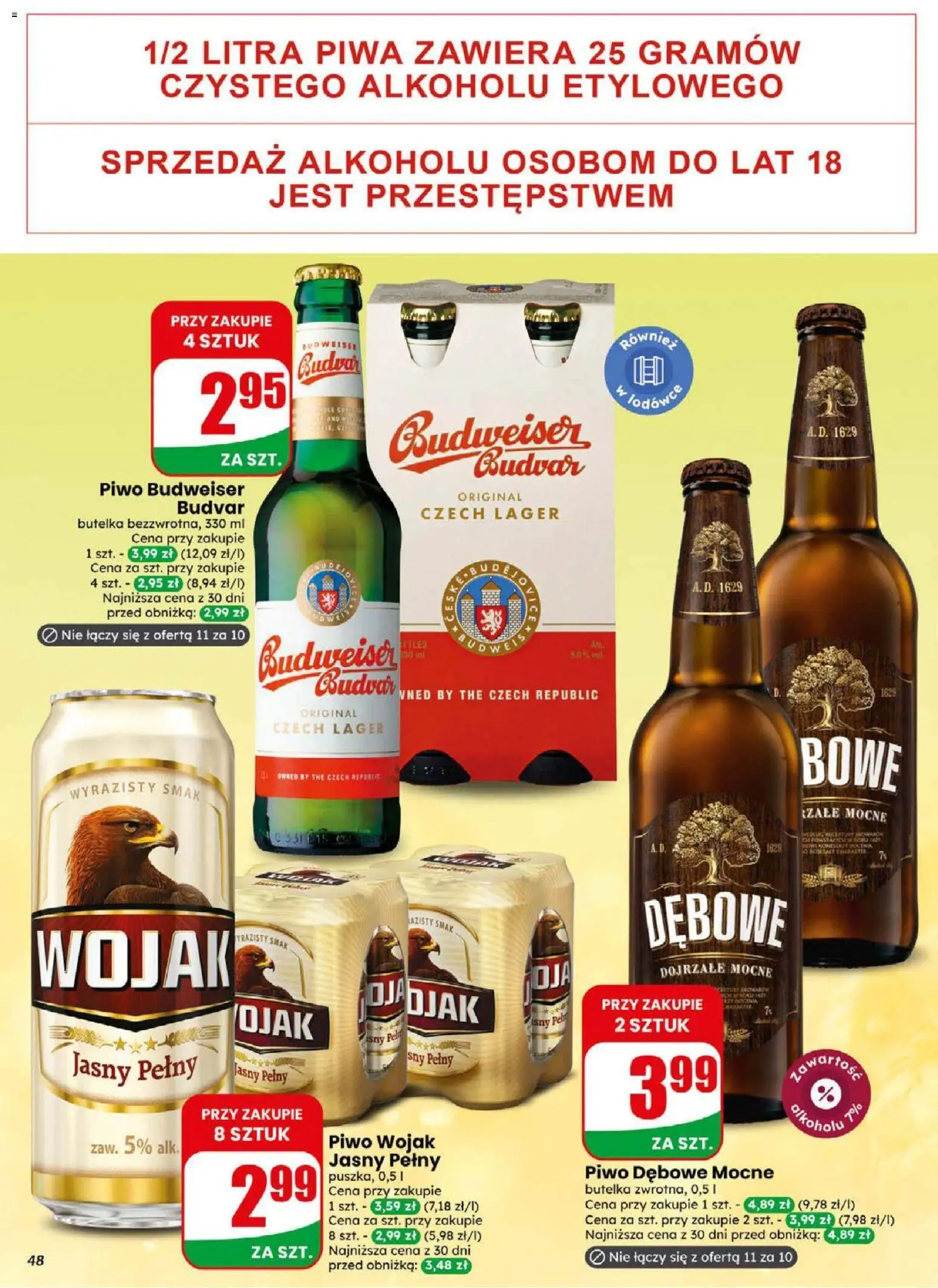 Dino gazetka od 02.09.2026 | Strona: 48 | Produkty: Budweiser, Piwo Budweiser, Piwo