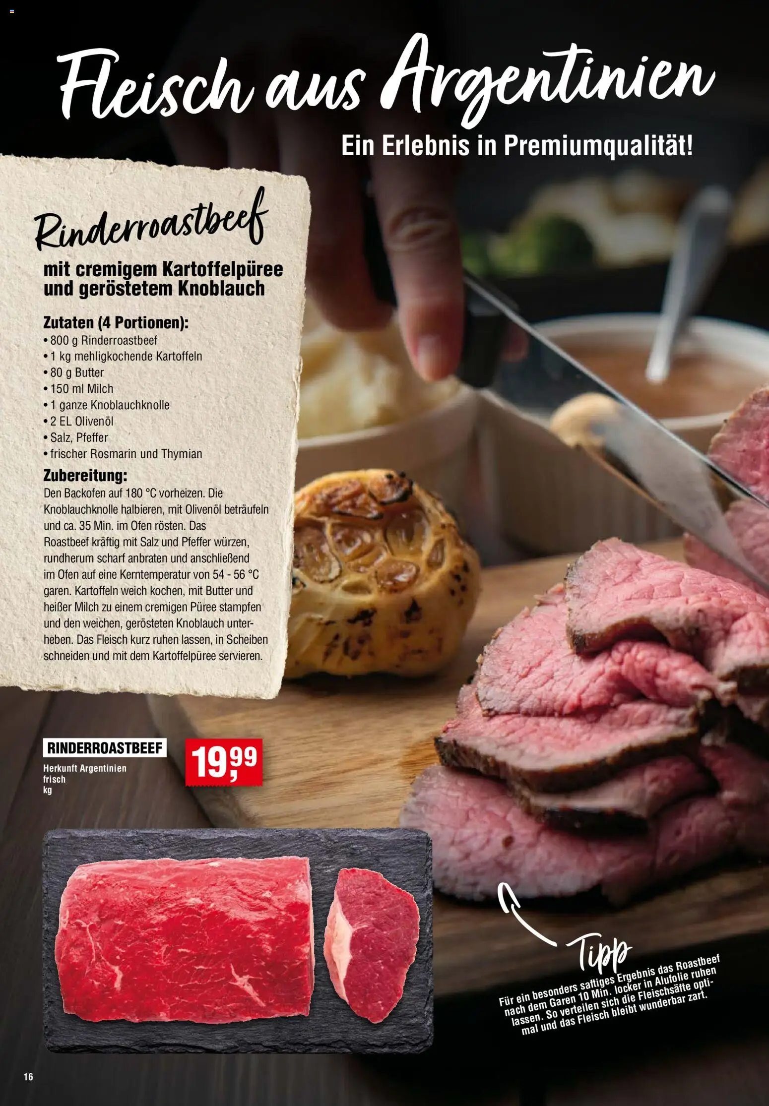 Handelshof Prospekt – gültig ab 24.09.2026 | Seite: 16 | Produkte: Milch, Roastbeef, Knoblauch, Fleisch