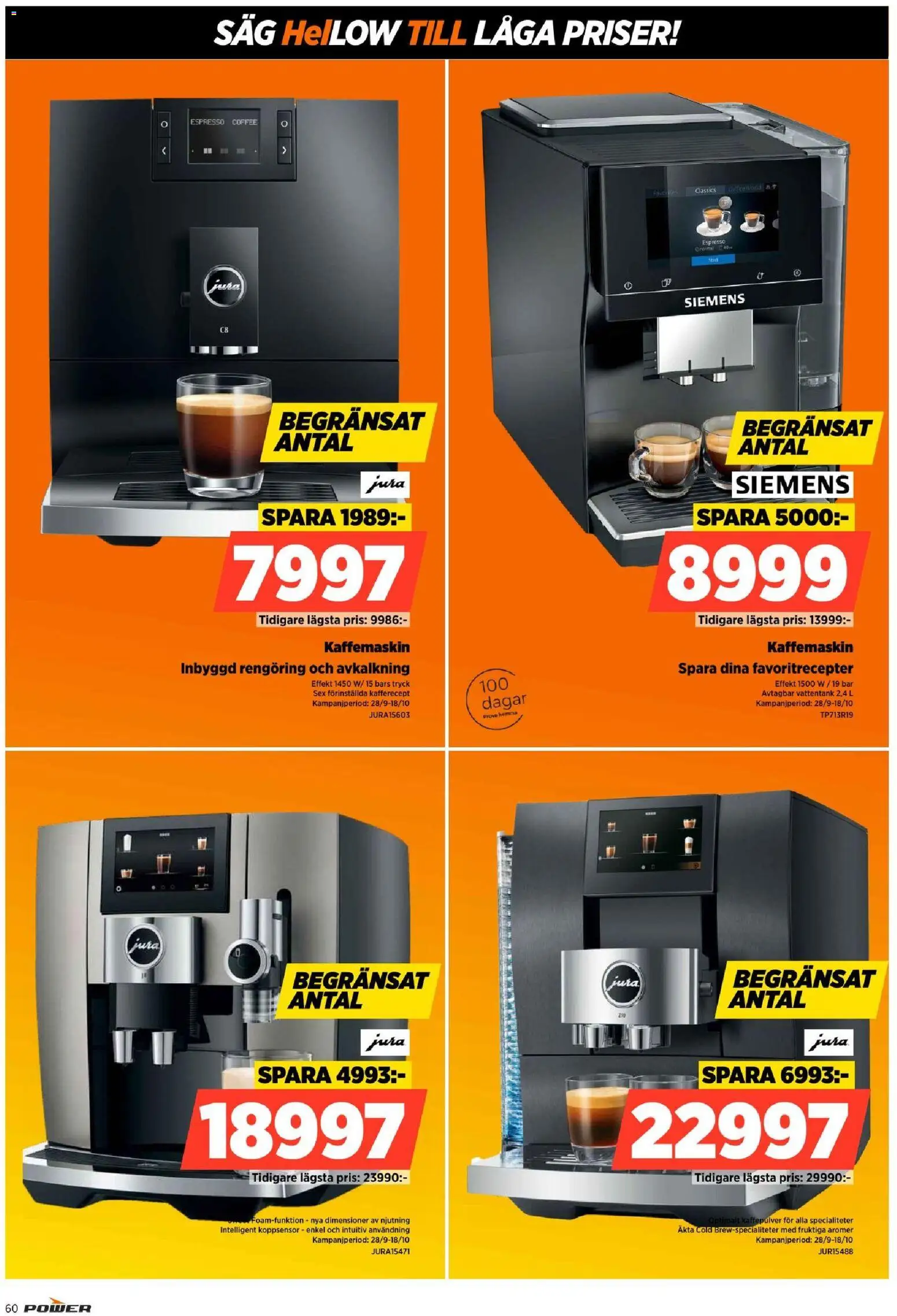 Power reklamblad aktuell från 12/10/2026 | Sida: 60 | Produkter: Såg, Kaffemaskin
