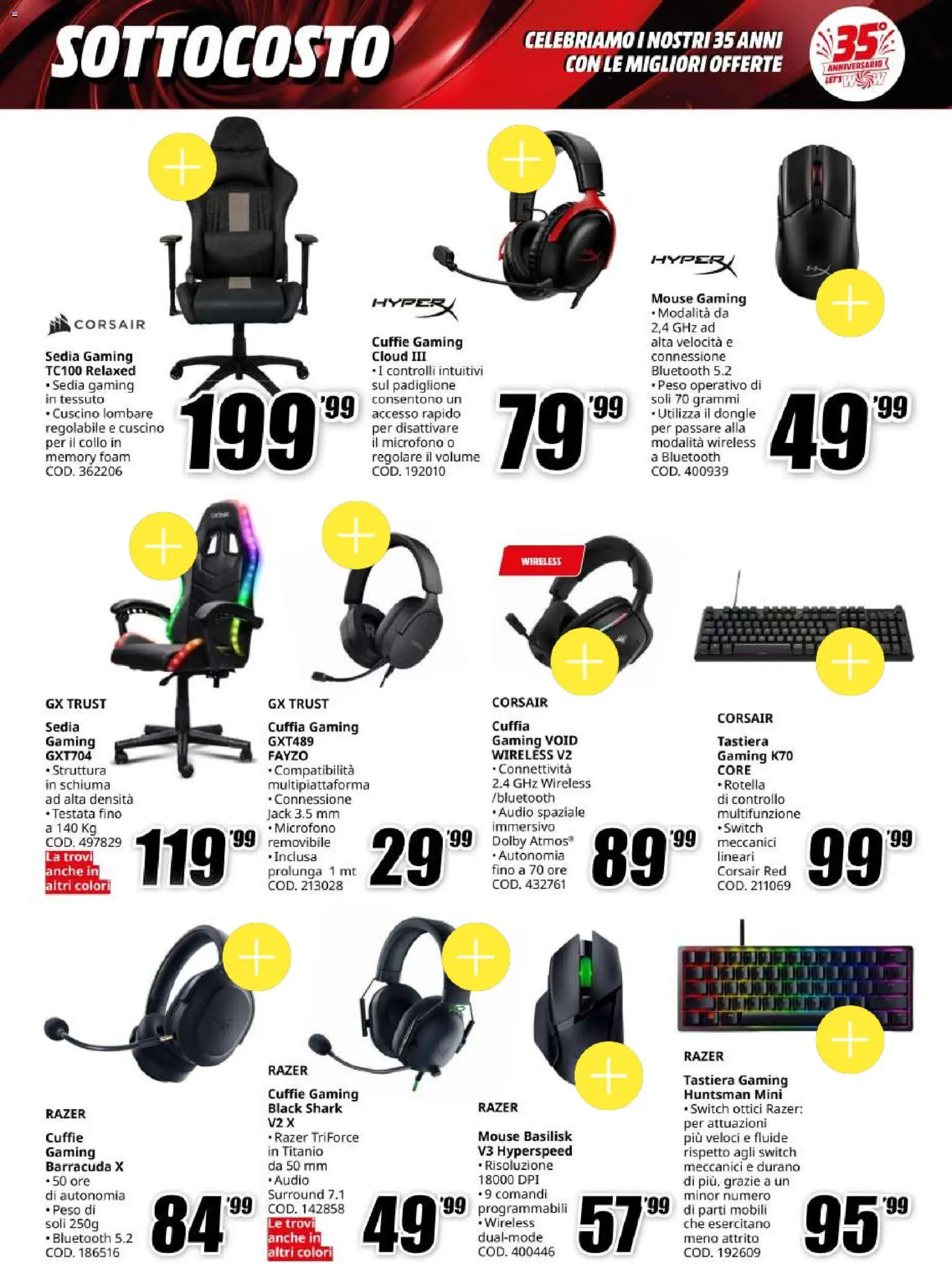Volantino Media World del 06/10/2026 | Pagina: 19 | Prodotti: Mouse, Tastiera, Audio, Microfono