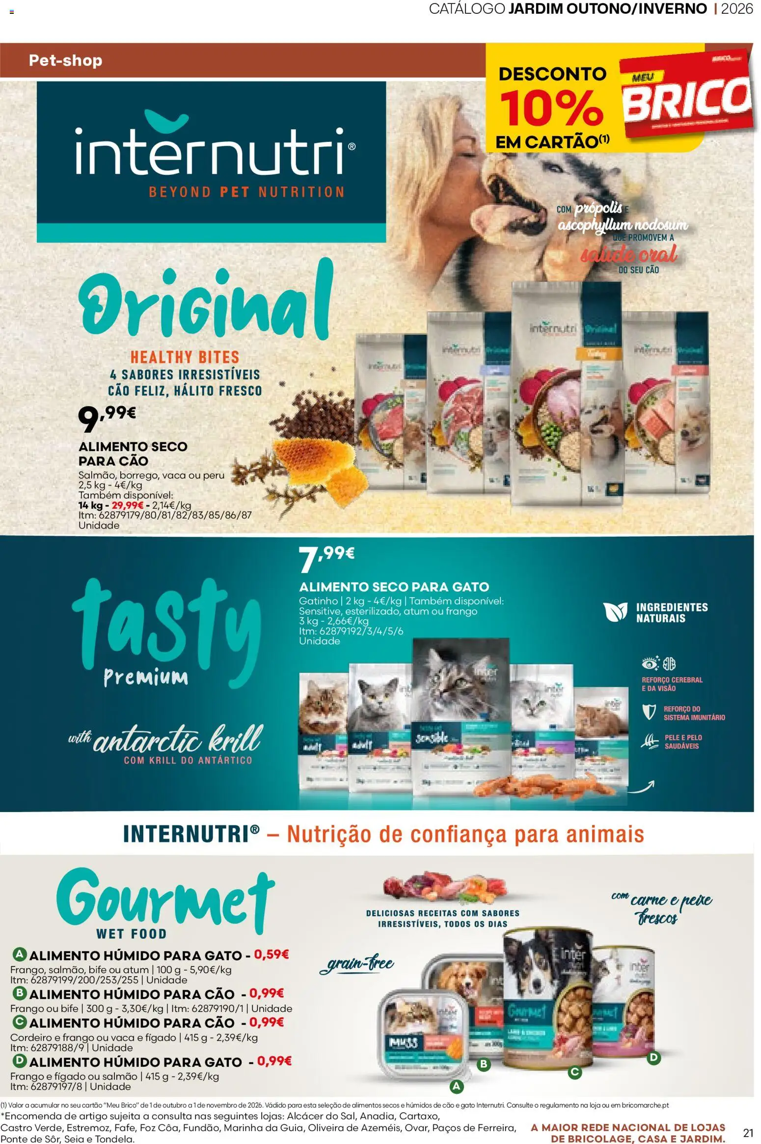 BricoMarché folheto 14 - Catálogo de Jardim Outuno Inverno │ válido de 01/10/2026 | Página: 21 | Produtos: Atum, Ingredientes, Peixe, Bife