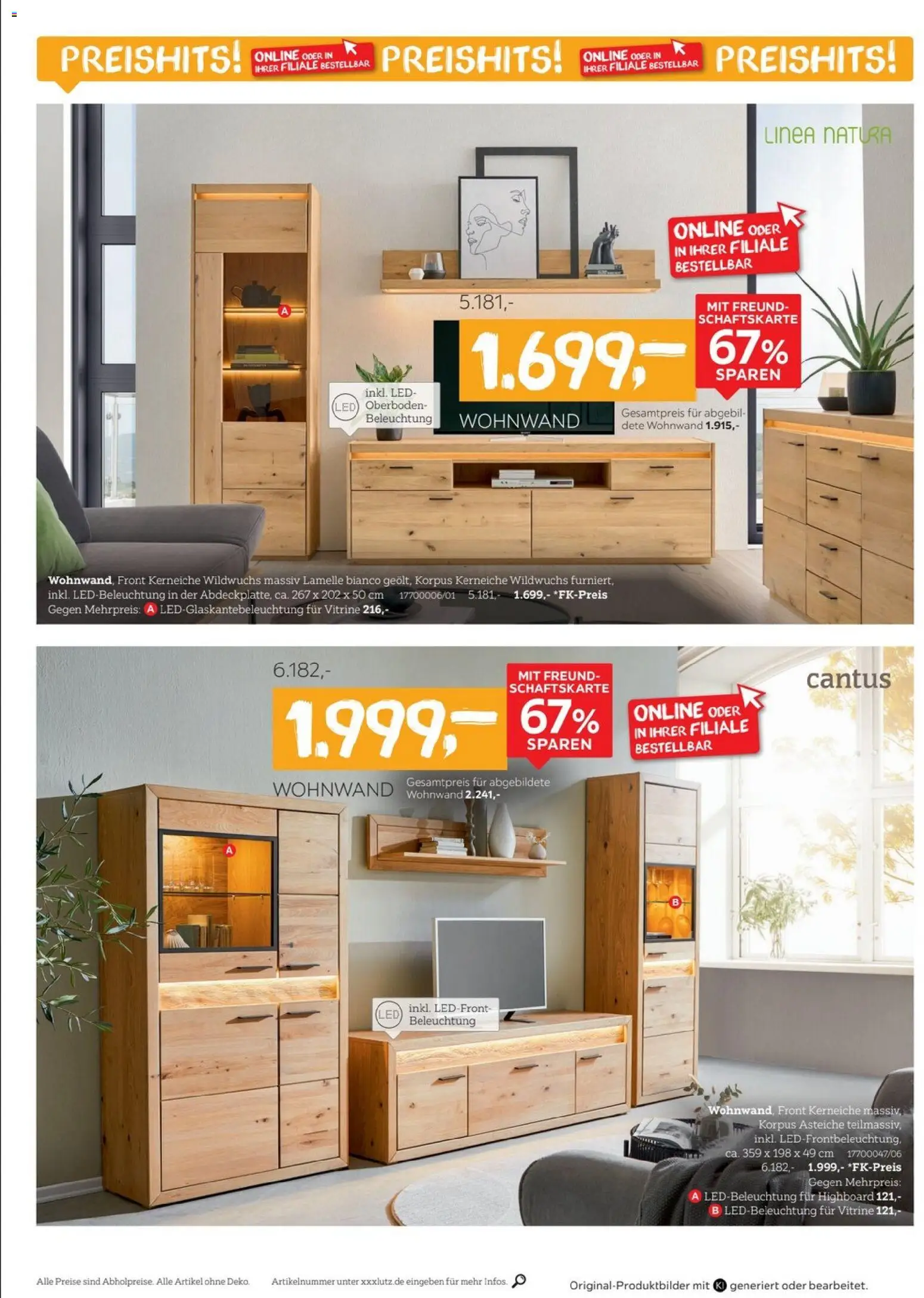 XXXLutz Wohnen Preishits – gültig ab 24.10.2026 | Seite: 7 | Produkte: Wohnwand, HIghboard, Vitrine