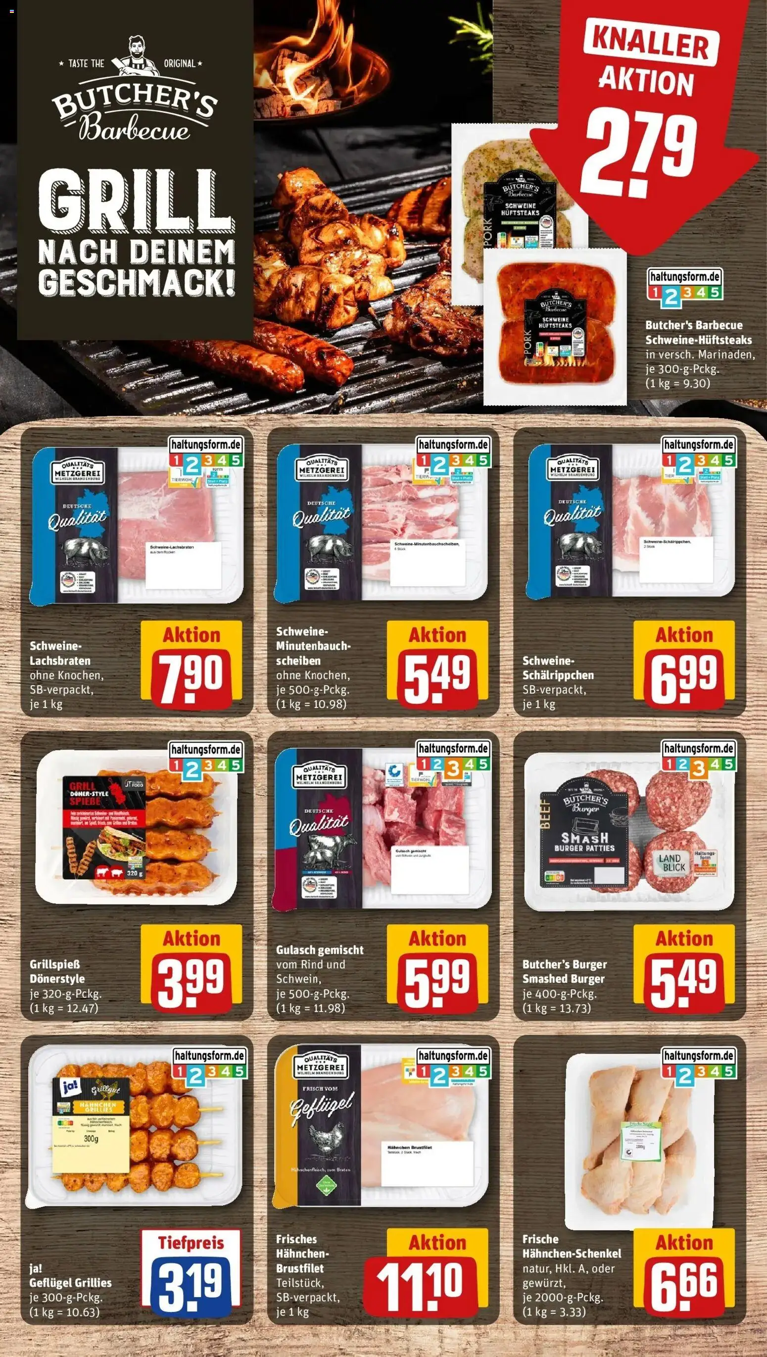 Rewe Prospekt Gechingen – gültig ab 01.06.2026 | Seite: 8 | Produkte: Grill, Hahnchen, Hahnchenschenkel, Spare ribs