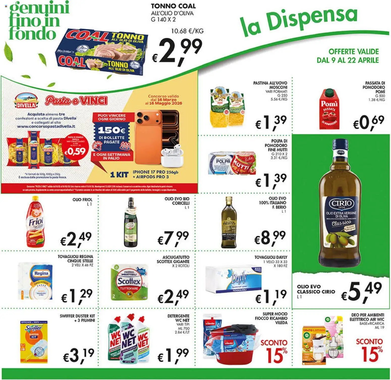 Volantino Coal del 09.04.2026 | Pagina: 24 | Prodotti: Pomodoro, Tonno, Asciugatutto, Olio di Oliva