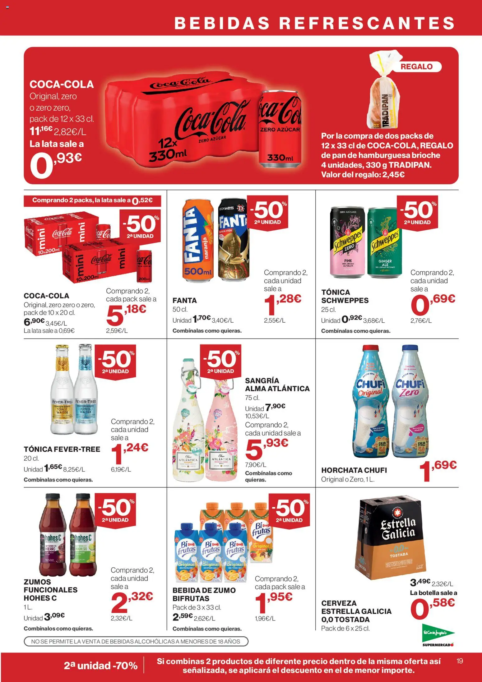 El Corte Inglés ofertas │ válido desde el 21.05.2026 | Página: 19 | Productos: Pan, Ροζ πιπέρι, Pan de hamburguesa, Σοκολατούχο γάλα