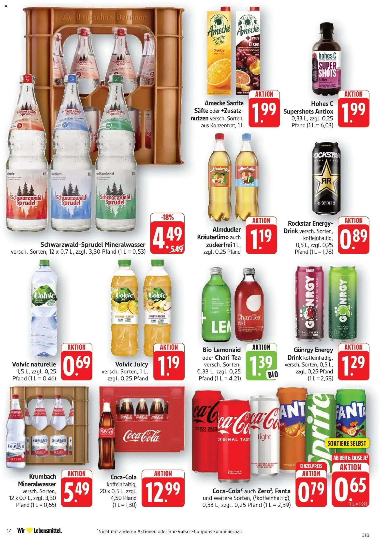 Edeka Prospekt Göppingen (ab 14.09.2026) » Angebote Online | Seite: 14 | Produkte: Fanta, Sprite, Mango, Volvic