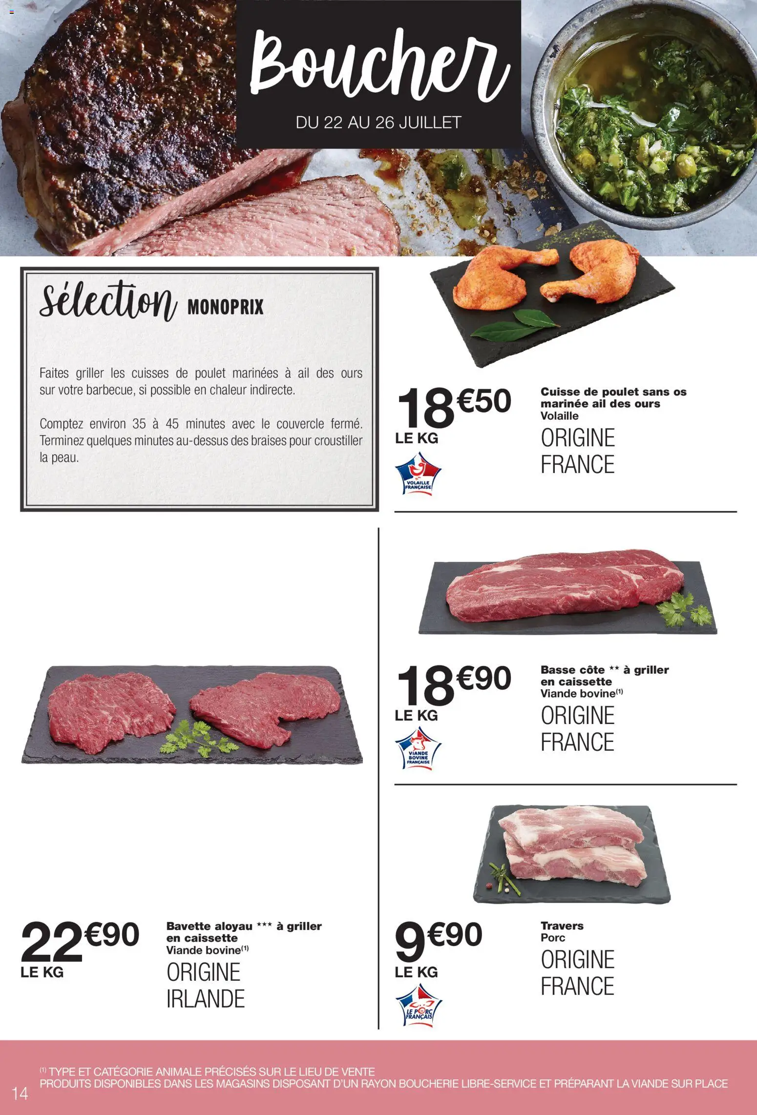 {H1} | Page: 14 | Produits: Ail, Volaille, Bavette, Viande bovine