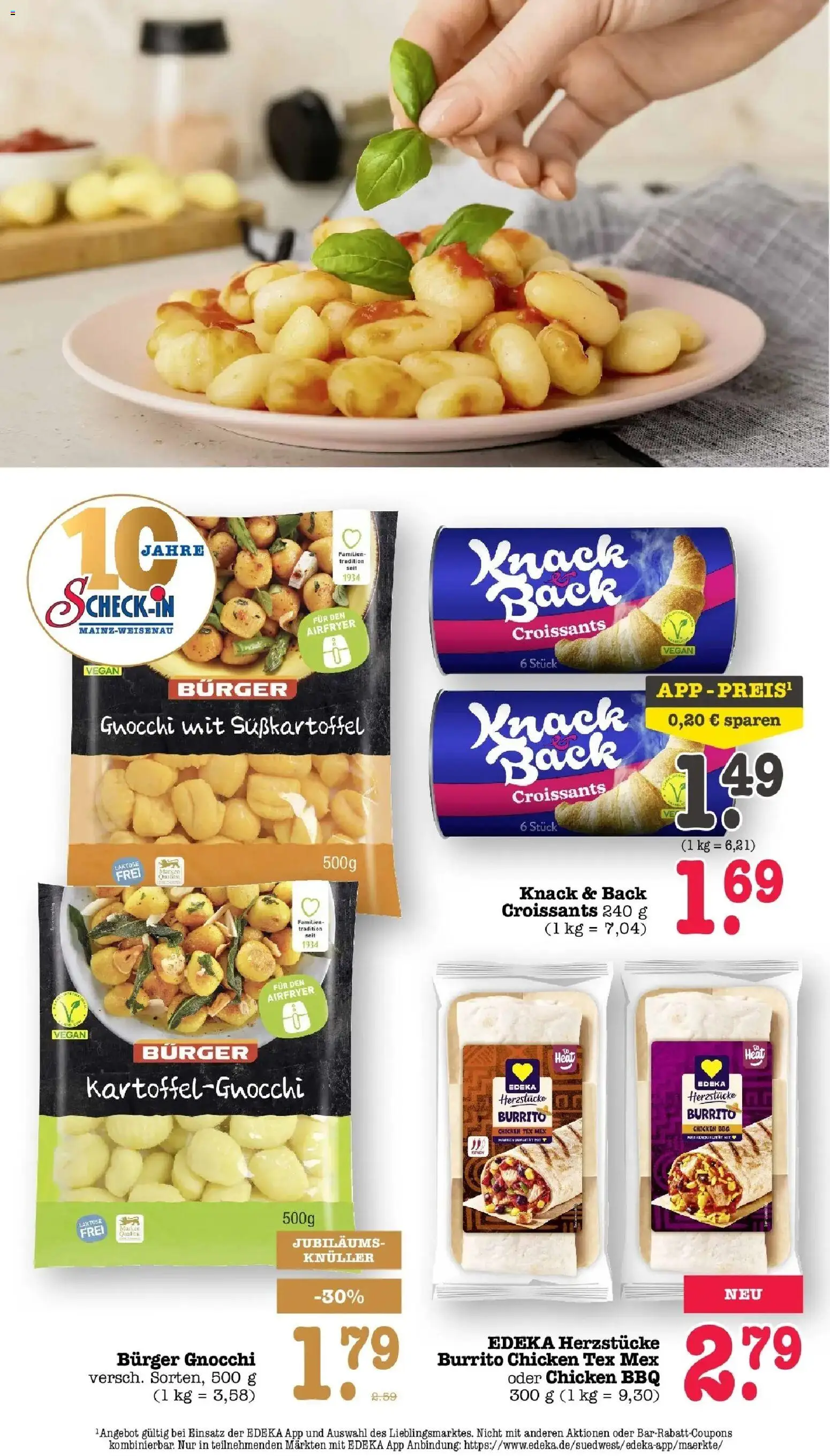 Edeka Prospekt Mainz-Weisenau (ab 17.08.2026) » Angebote Online | Seite: 28 | Produkte: Gnocchi, Burger