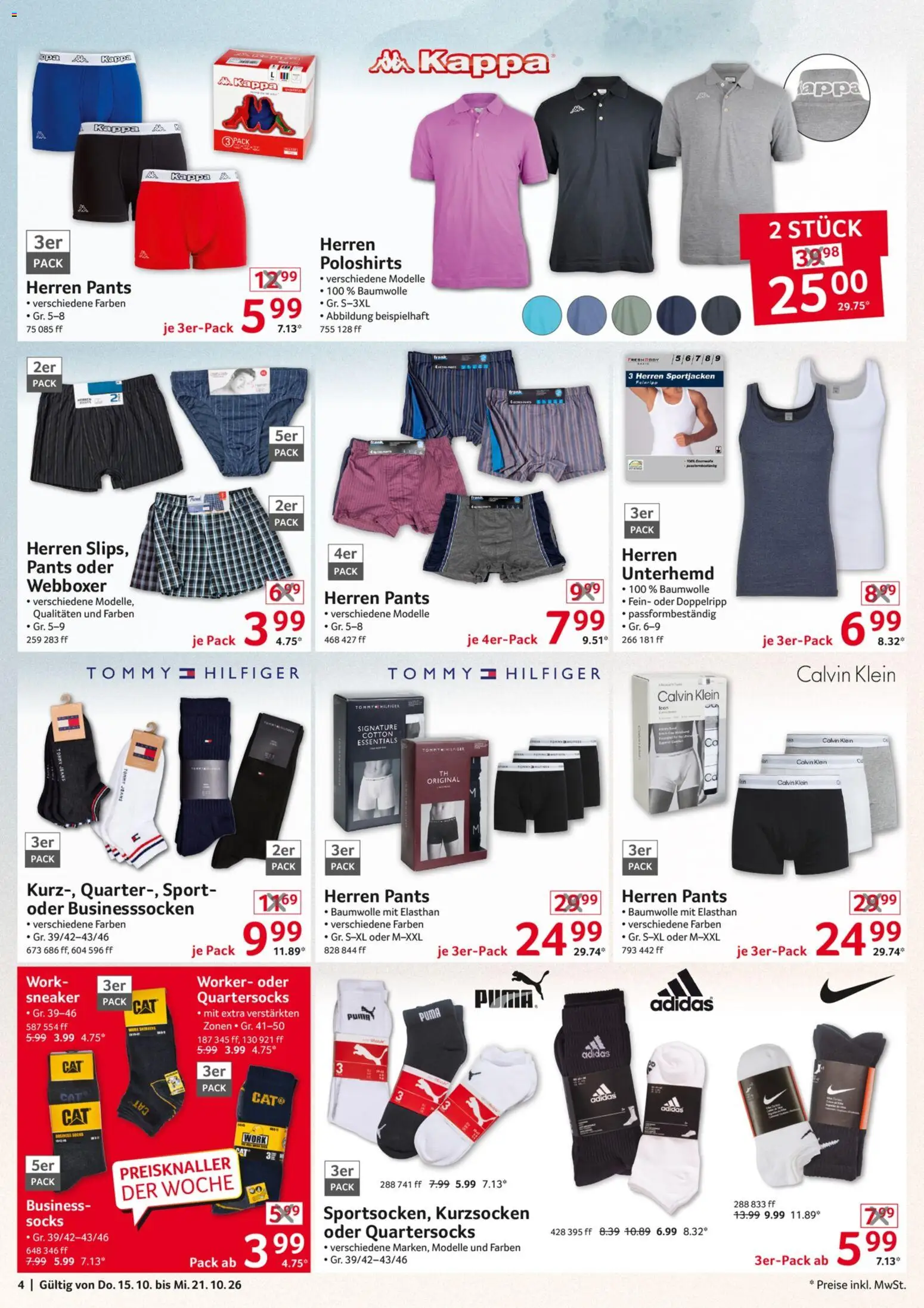Selgros  Non Food – gültig ab 15.10.2026 | Seite: 4 | Produkte: Unterhemd, Jeans