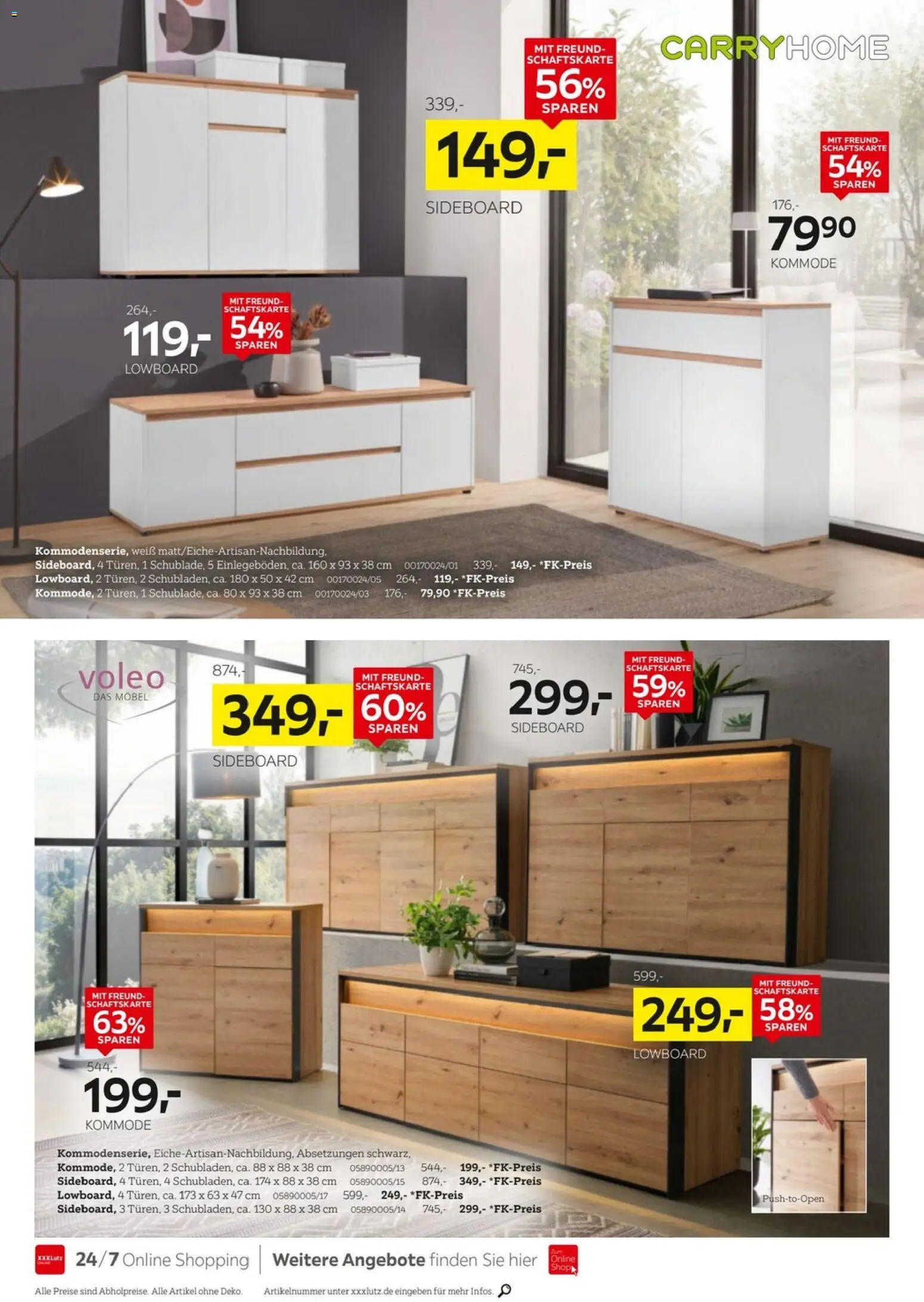 XXXLutz Aufbewahrung & Deko – gültig ab 27.06.2026 | Seite: 2 | Produkte: Sideboard, Lowboard, Kommode