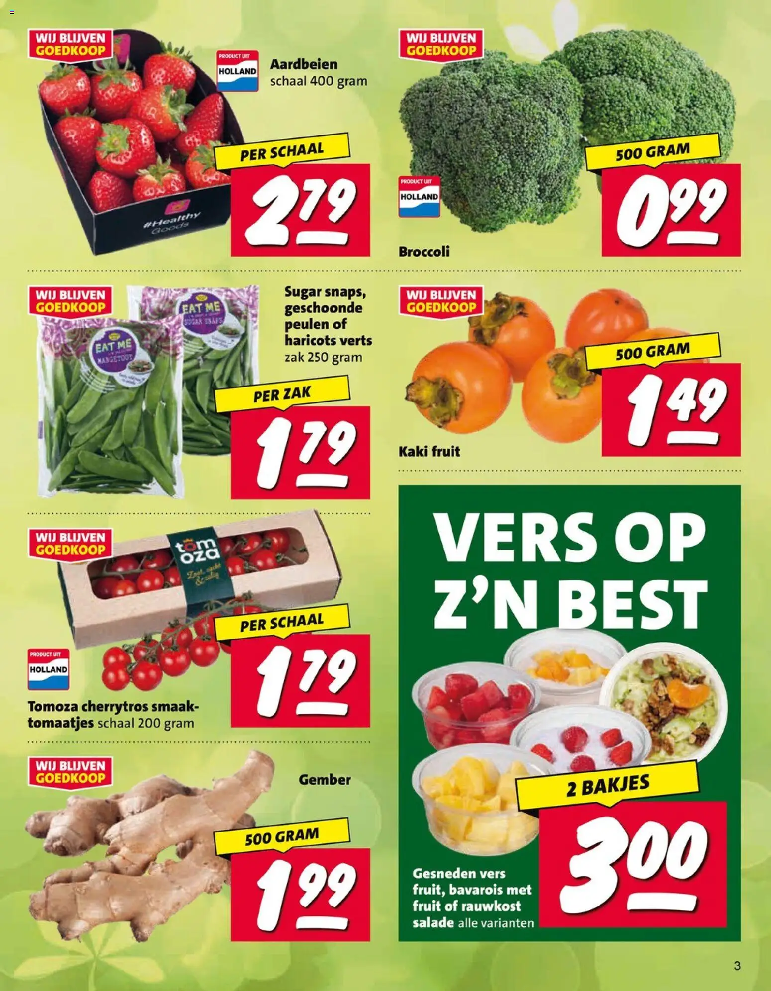 {H1} | Pagina: 3 | Producten: Kaki, Salade, Zak, Fruit