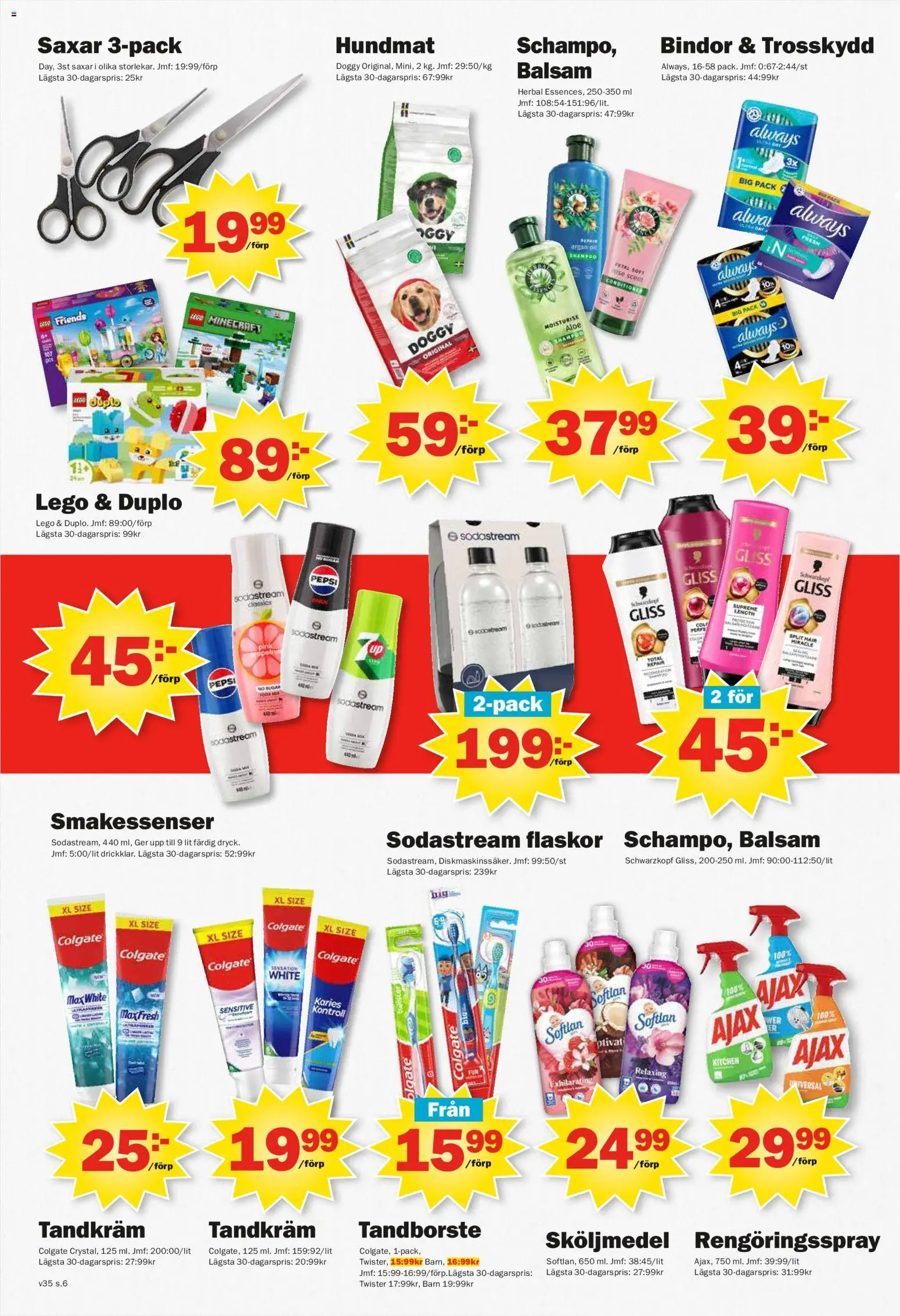 Pekås reklamblad aktuell från 24/08/2026 | Sida: 6 | Produkter: Balsam, Tandborste, Pepsi, Rengöringsspray