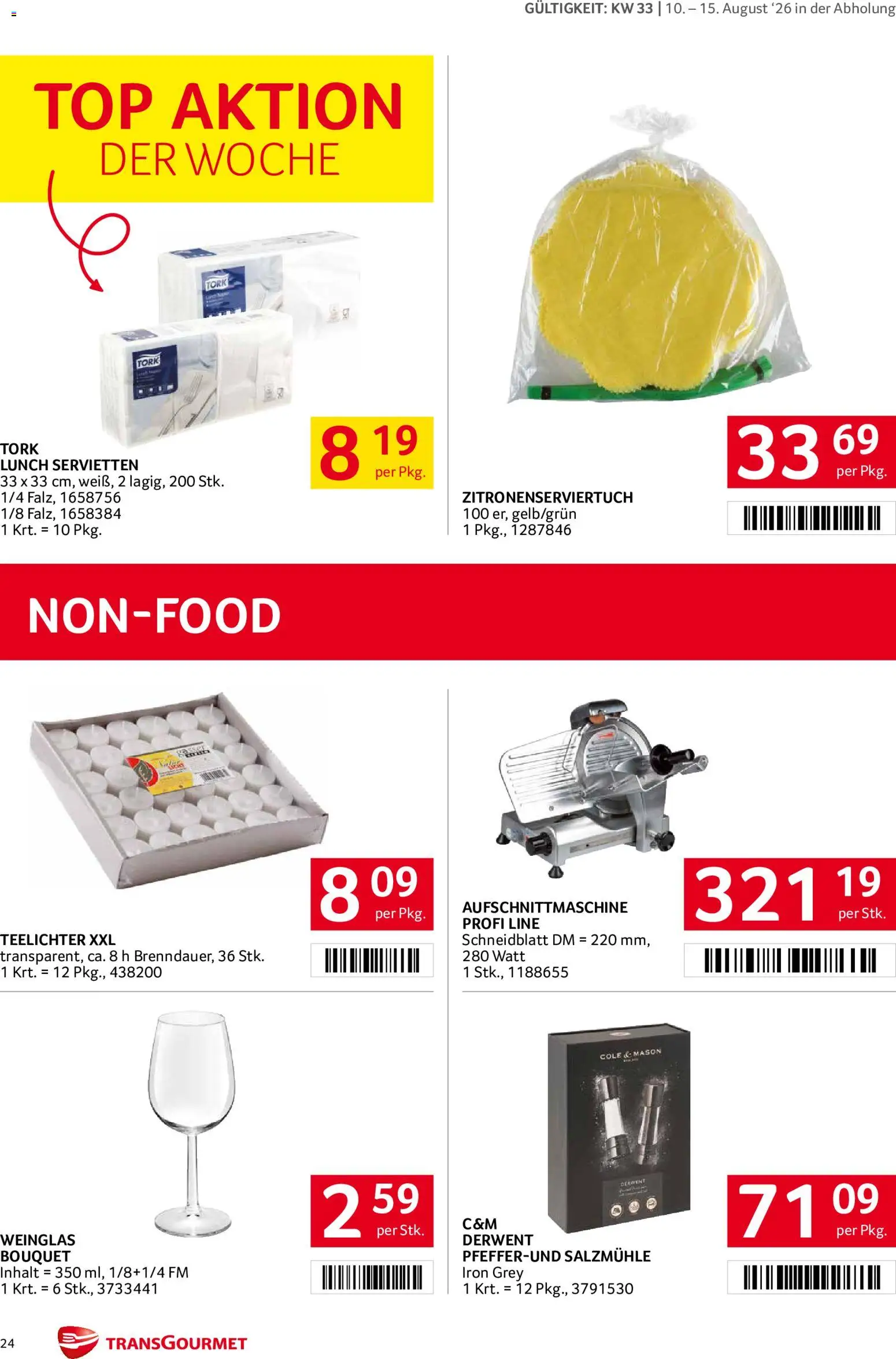 Transgourmet Flugblatt gültig ab 10.08.2026 | Seite: 24