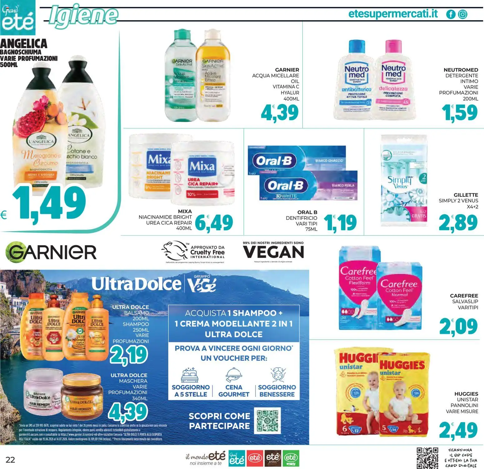Volantino Eté del 03/07/2026 | Pagina: 22 | Prodotti: Shampoo, Crema, Dentifricio, Tè