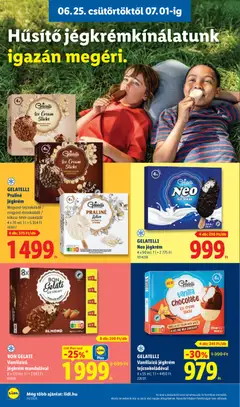 Lidl akciós újság - amely érvényes a következő dátumtól: 2026.06.25. | Oldal: 20 | Termékek: Praliné, Csokoládé, Jégkrém