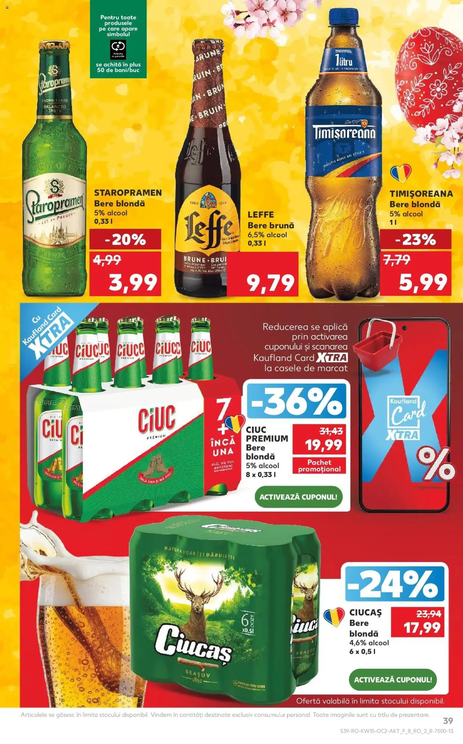 Noul catalog Kaufland – valabil de la 08.04.2026 | Pagină: 39 | Produse: Bere