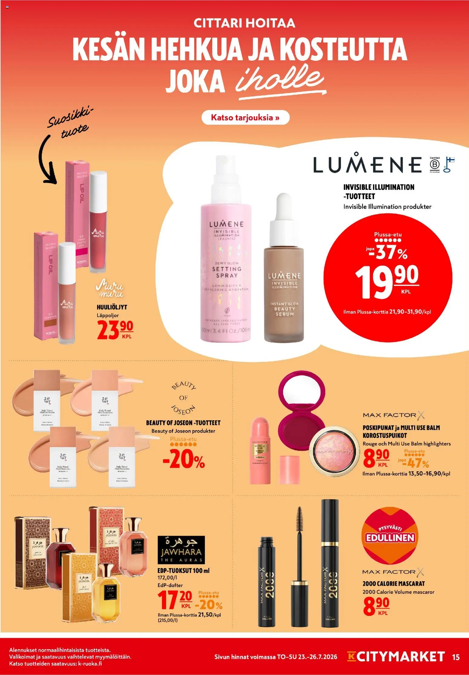 K-Citymarket tarjoukset – voimassa 23/07/2026 alkaen | Sivu: 15