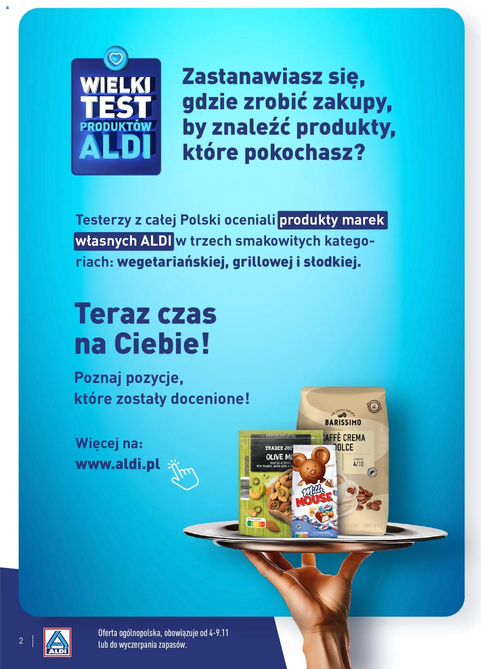 Aldi Polsko leták - Poznaj ulubione produkty testerów z całej Polski od 23.02.2026 | Strana: 2 | Produkty: Test, Crema, Caffè crema