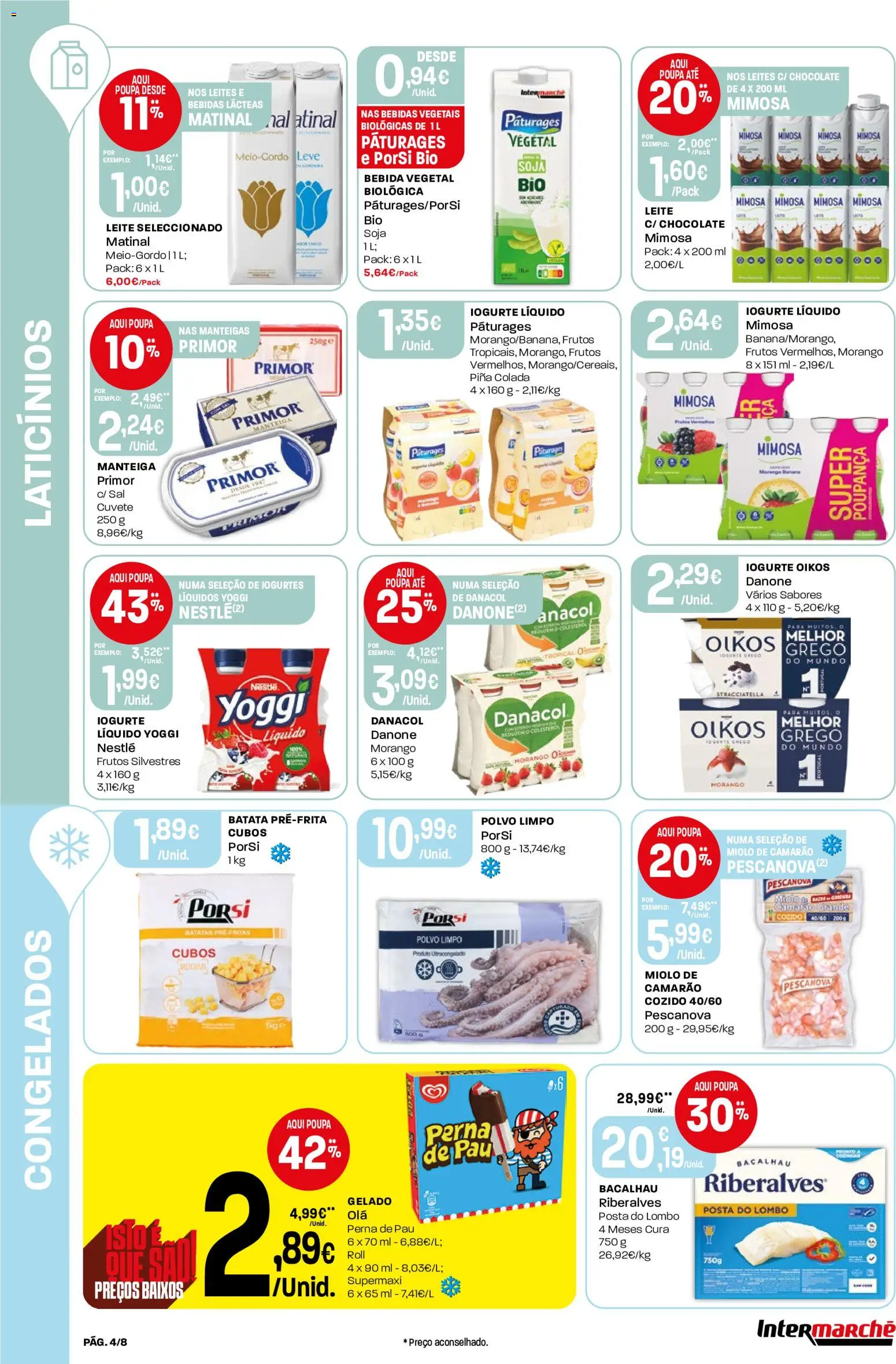 Intermarché Folheto Mini │ válido de 02/07/2026 | Página: 4 | Produtos: Batata, Polvo, Iogurtes, Iogurte liquido