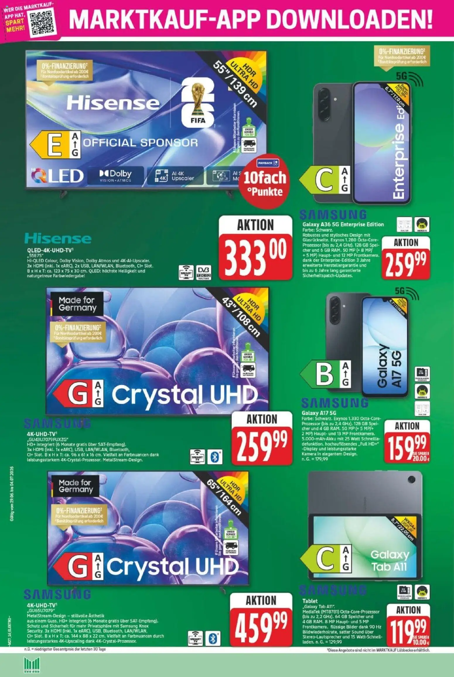 Marktkauf Prospekt – gültig ab 29.06.2026 | Seite: 16 | Produkte: Kamera, Hisense, Samsung, Bilder