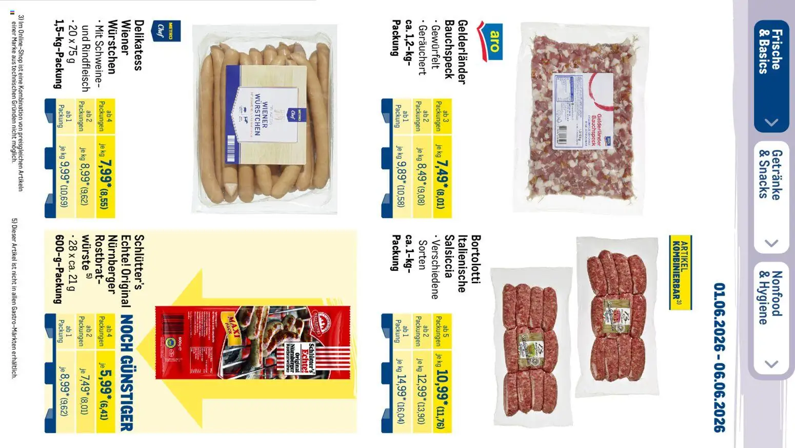 Metro Prospekt – gültig ab 01.06.2026 | Seite: 13 | Produkte: Wiener wurstchen, Rindfleisch