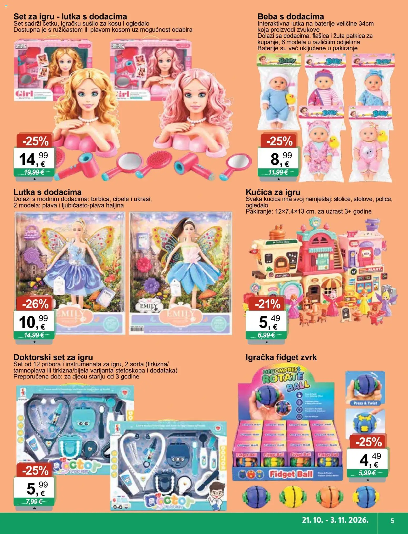 KTC katalog | vrijedi od 21.10.2026 | Stranica: 5 | Proizvodi: Sušilo za kosu, Ogledalo, Kucica, Igračka