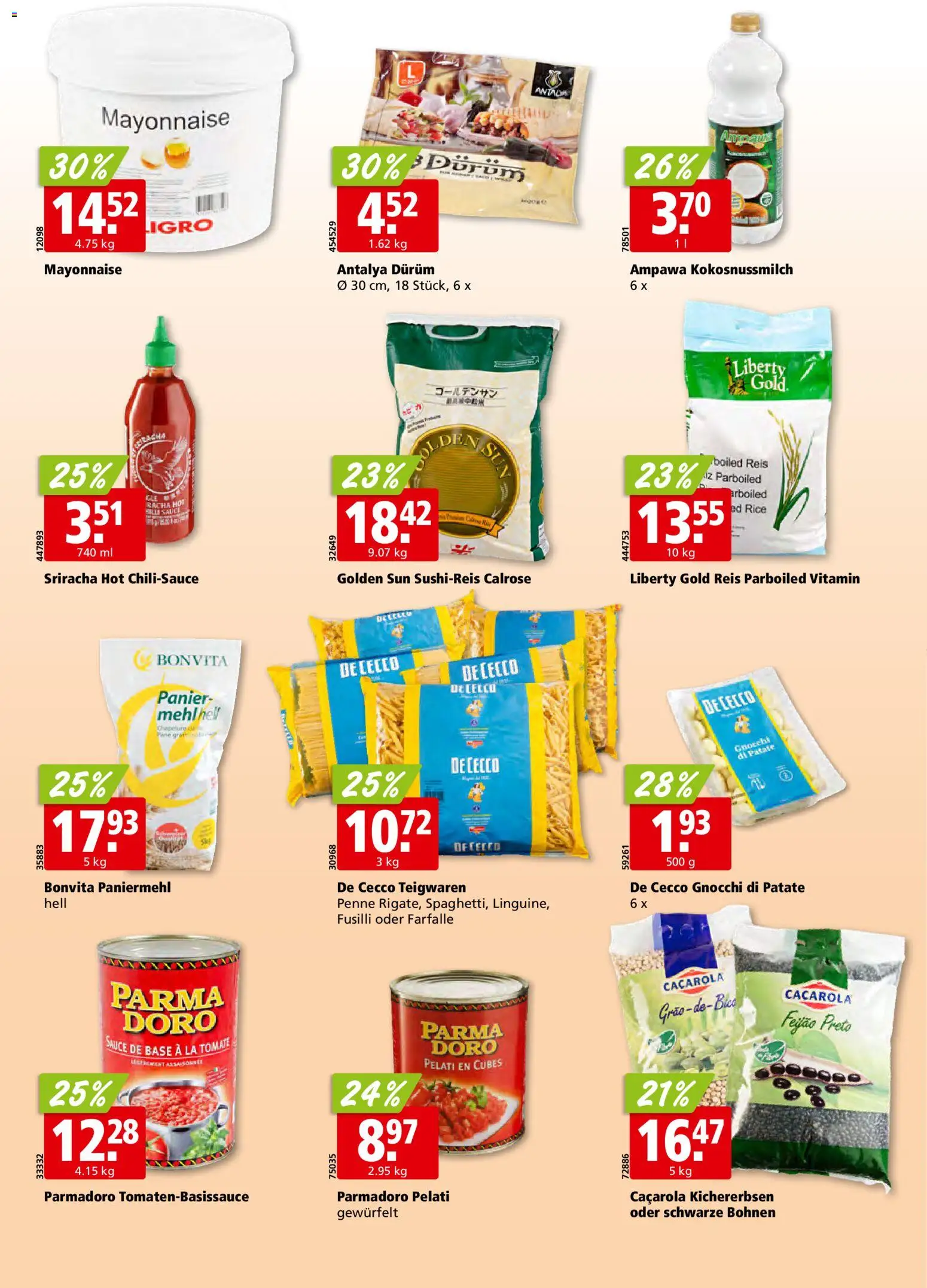Aligro aktionen – gültig ab 05.10.2026 | Seite: 22 | Produkte: Teigwaren, Reis, Mayonnaise
