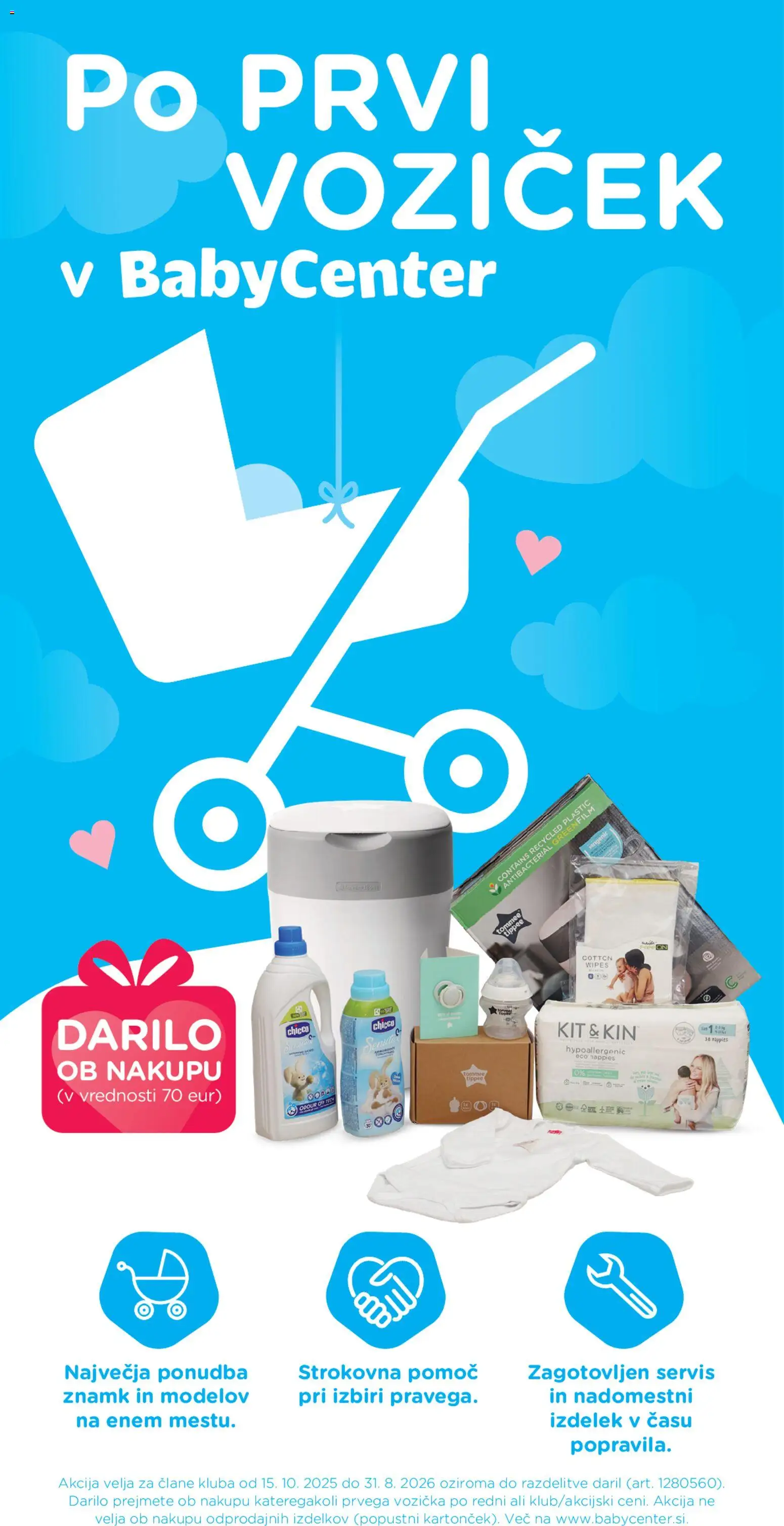 Novi Baby center katalog ponudbe – veljaven od 08.07.2026 | Stran: 50 | Izdelki: Voziček