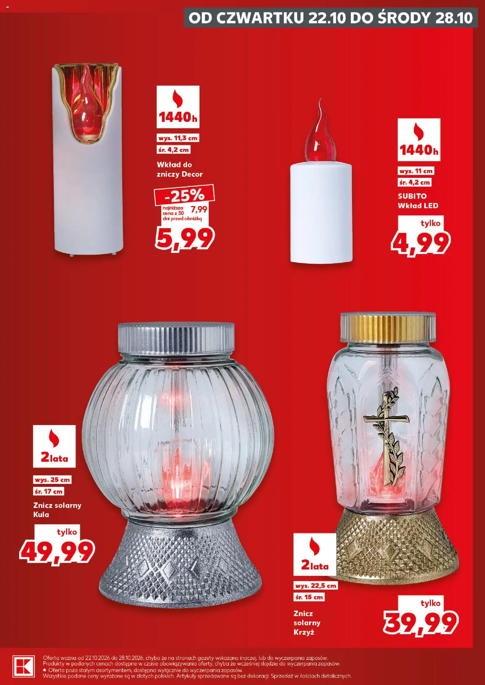 Kaufland Polsko leták - Katalog znicze od 22.10.2026 | Strana: 15 | Produkty: LED