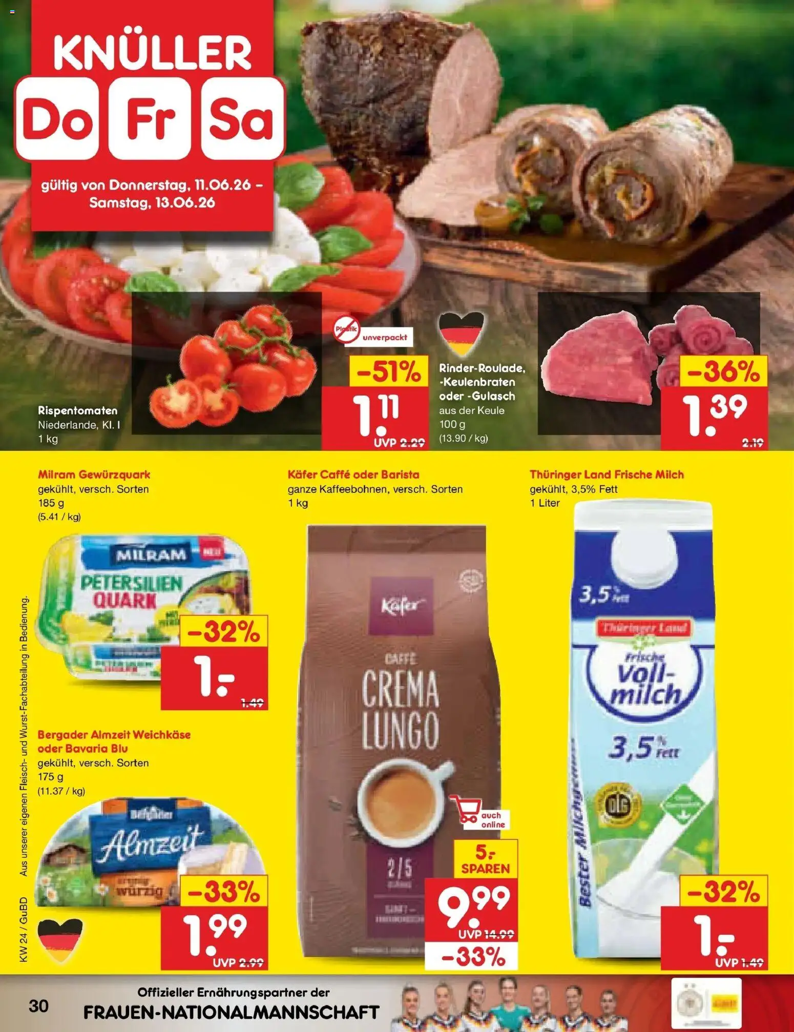Netto Marken-Discount Prospekt Augustusburg – gültig ab 08.06.2026 | Seite: 48 | Produkte: Quark, Milch, Milram, Fleisch