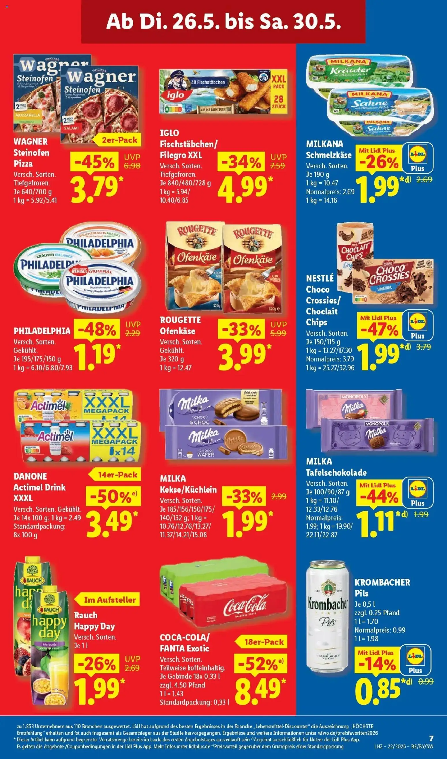 Lidl Prospekt Hof-innenstadt – gültig ab 26.05.2026 | Seite: 13 | Produkte: Fanta, Pils, Fischstabchen, Salami