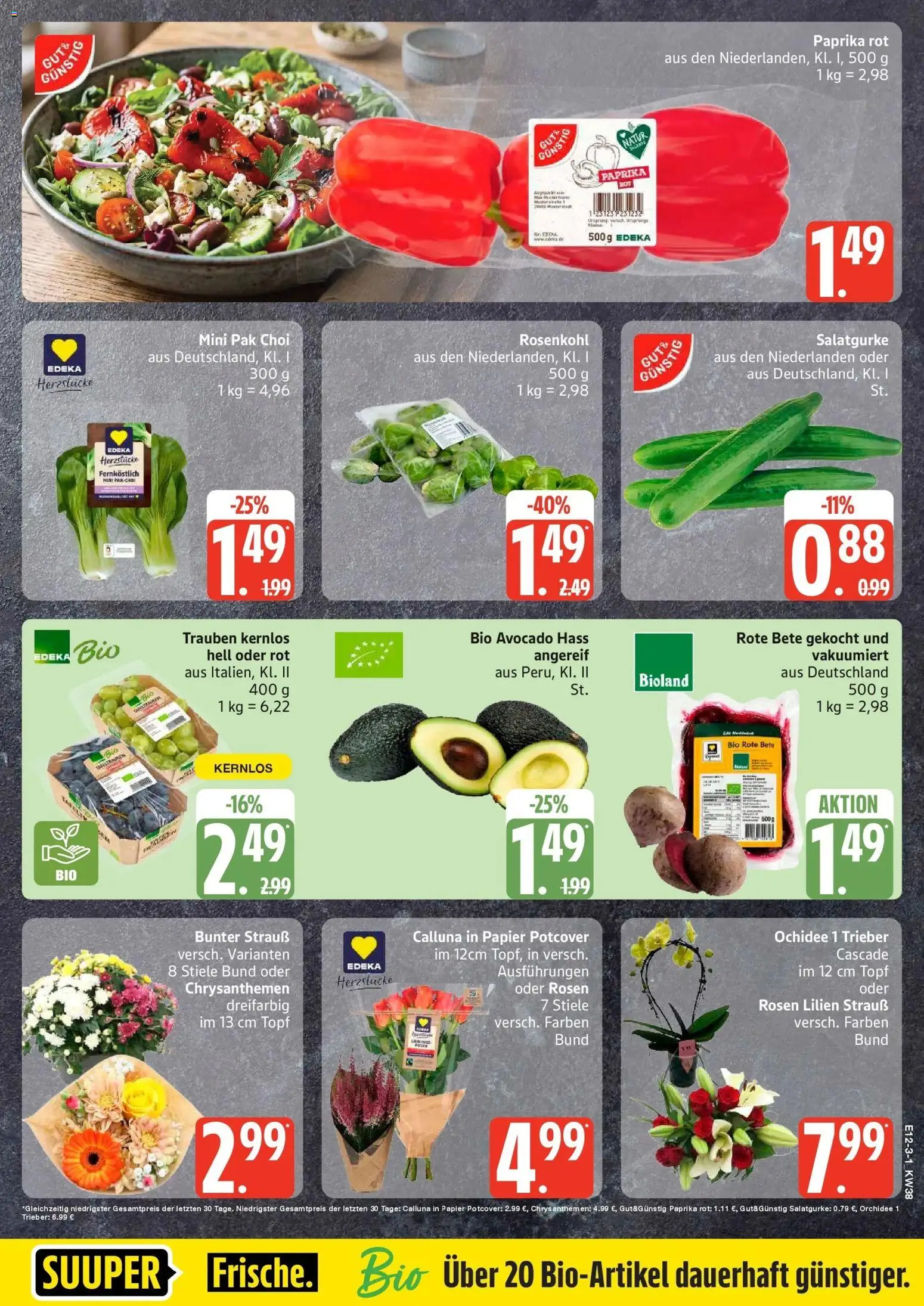 Edeka Prospekt Rostock-Gehlsdorf (ab 14.09.2026) » Angebote Online | Seite: 5 | Produkte: Trauben, Paprika rot, Avocado, Paprika