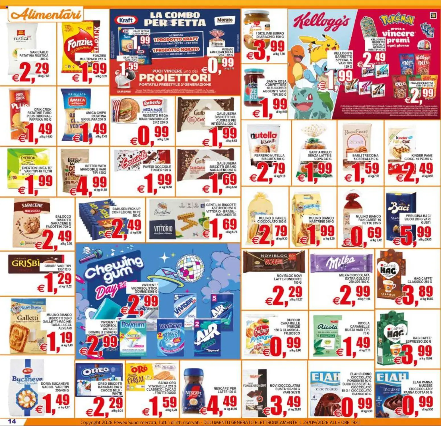 Volantino Pewex del 23/09/2026 | Pagina: 14 | Prodotti: Cereali, Panna, Budino, Dessert